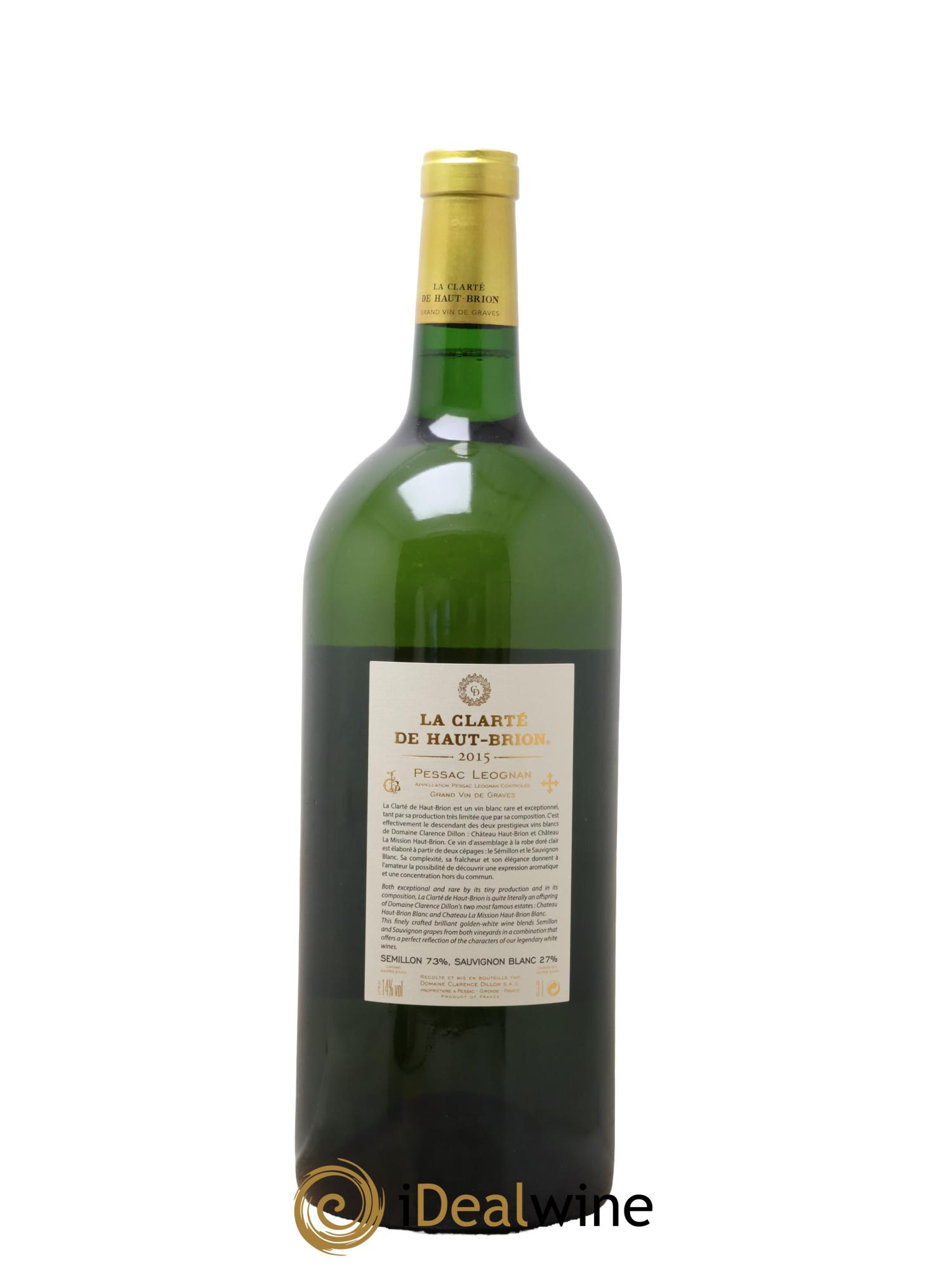 La Clarté de Haut Brion Second Vin 2015 - Lotto di 1 jéroboam - 2