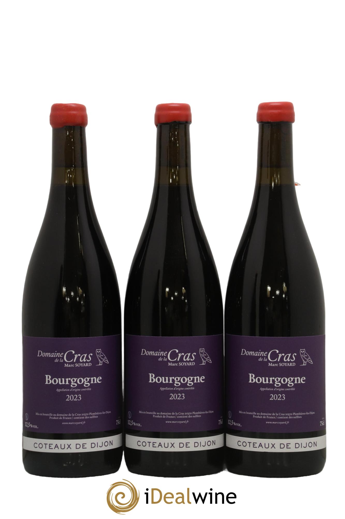 Côteaux de Dijon Domaine de la Cras - Marc Soyard 2023 - Lot de 3 bouteilles - 0