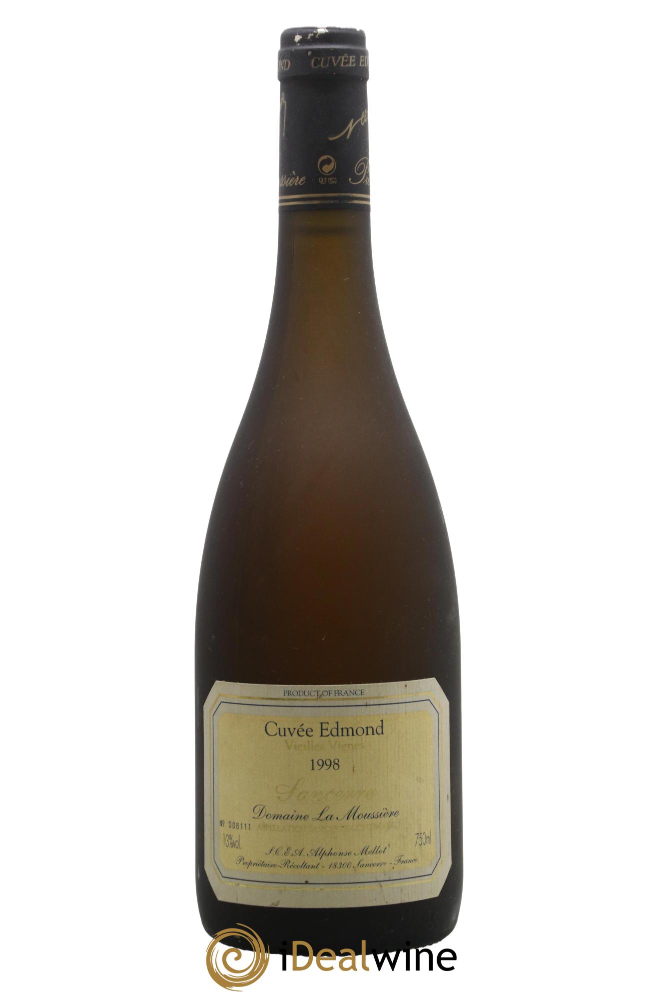 Sancerre Cuvée Edmond Vielles Vignes Mellot 1998 - Lot de 1 bouteille - 0