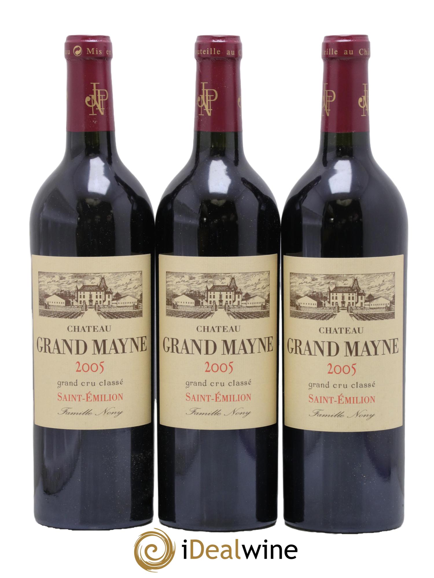 Château Grand Mayne Grand Cru Classé 2005 - Lot de 3 bouteilles - 0