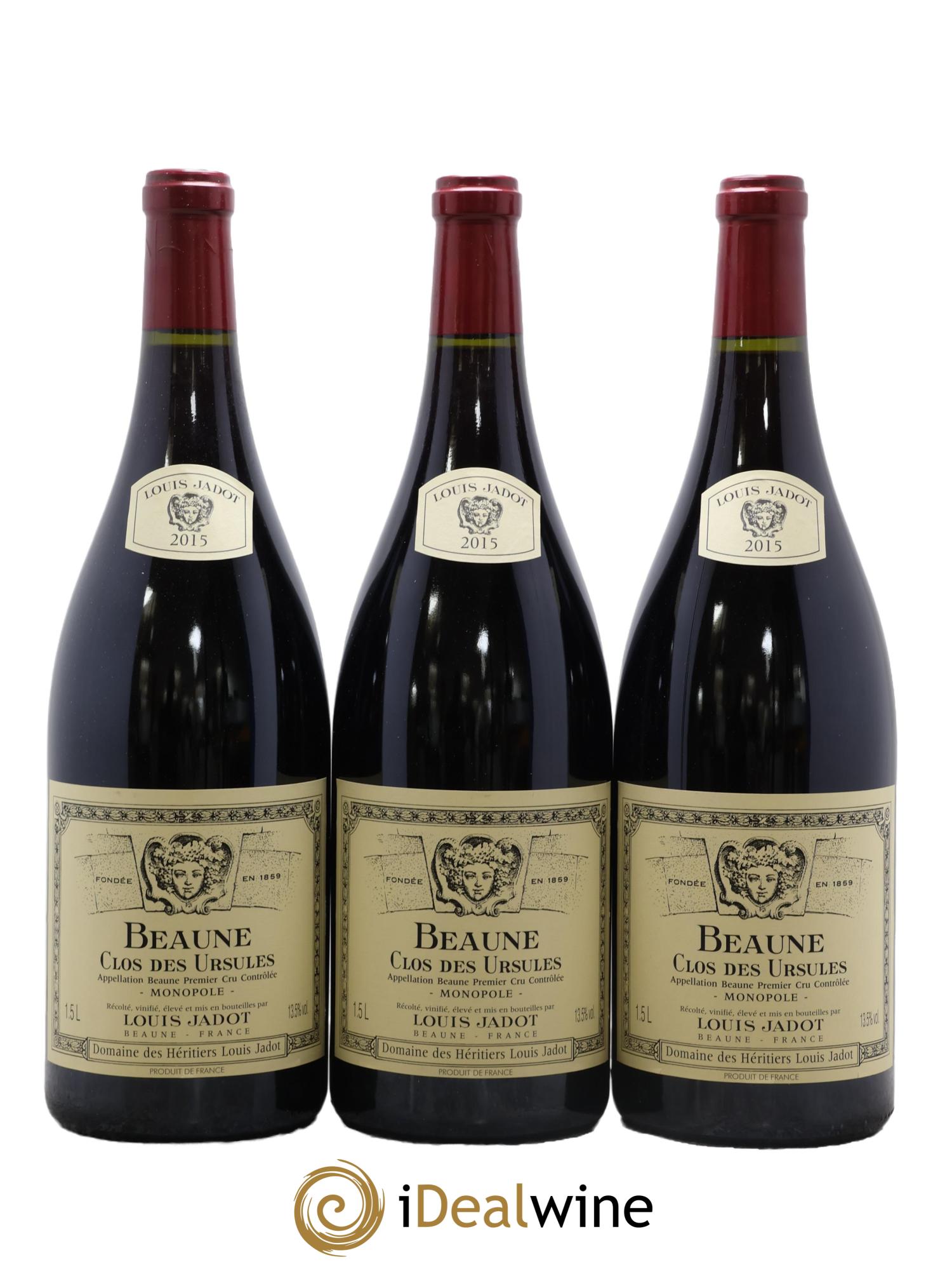 Beaune 1er Cru Clos des Ursules Monopole Héritiers Louis Jadot (Domaine des) - Louis Jadot 2015 - Lot de 3 magnums - 0