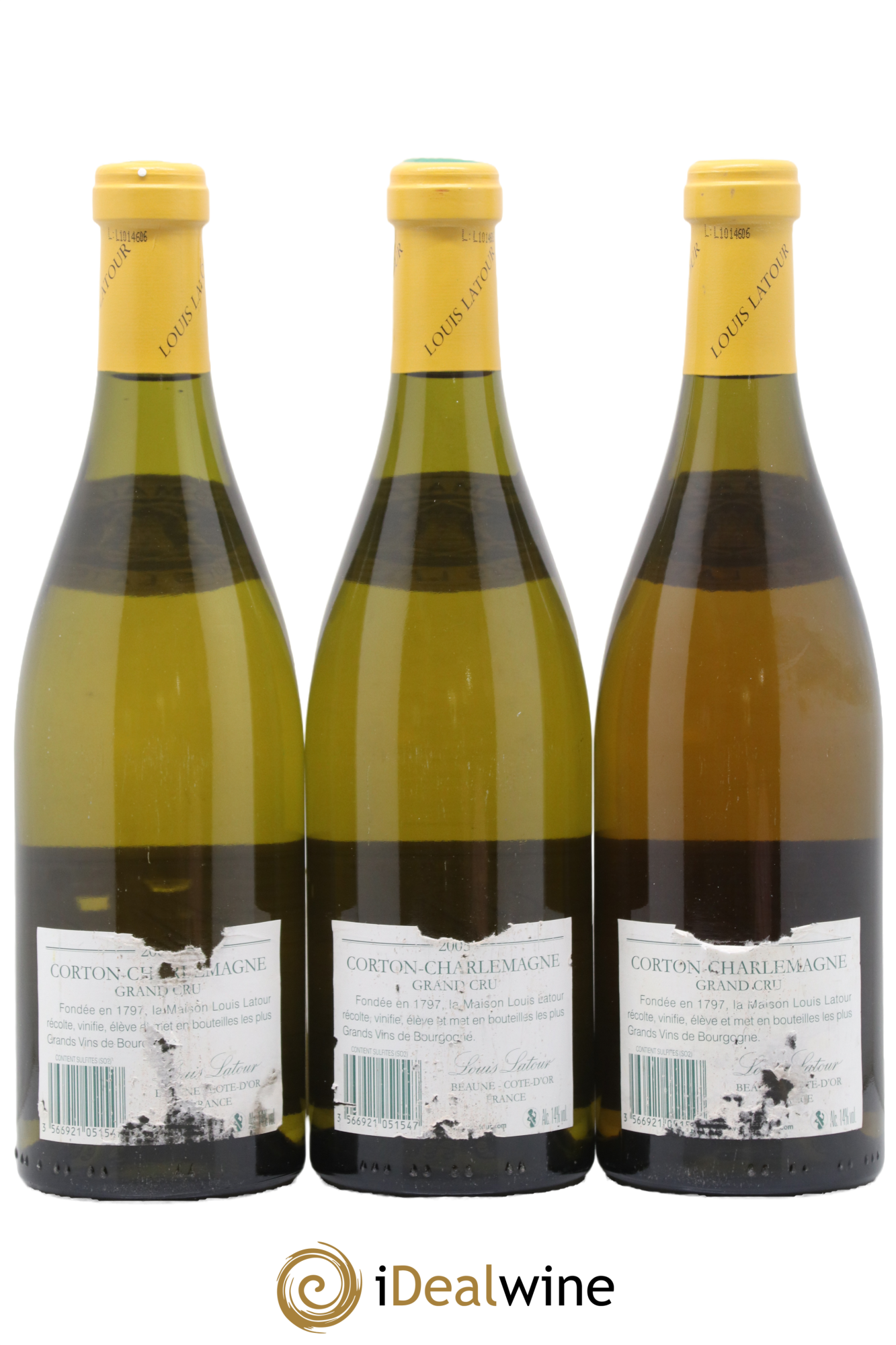 Corton-Charlemagne Grand Cru Louis Latour 2005 - Lot de 3 bouteilles - 1
