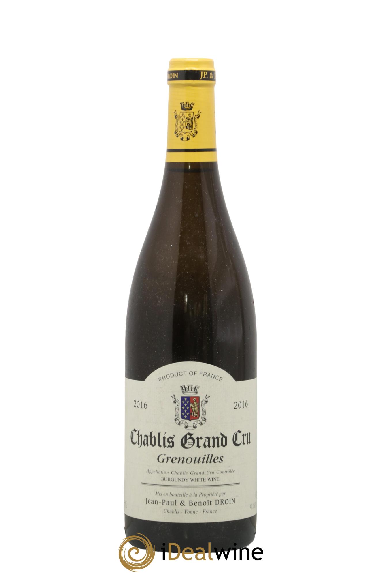 Chablis Grand Cru Grenouilles Jean-Paul & Benoît Droin (Domaine) 2016 - Lot de 1 bouteille - 0