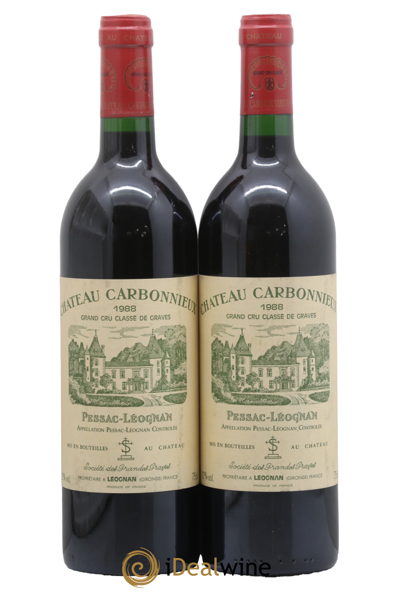 Château Carbonnieux Cru Classé de Graves 1988 - Lot of 2 bottles - 0