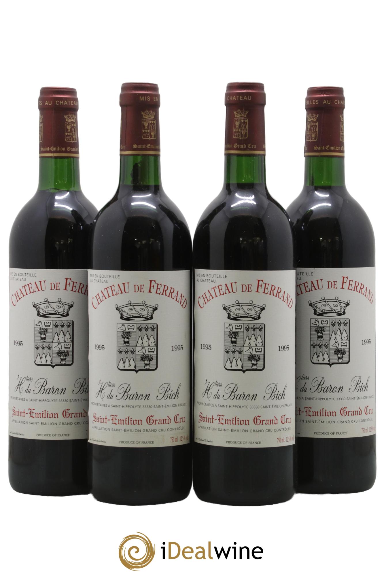 Château de Ferrand Grand Cru Classé 1995 - Posten von 4 Flaschen - 0
