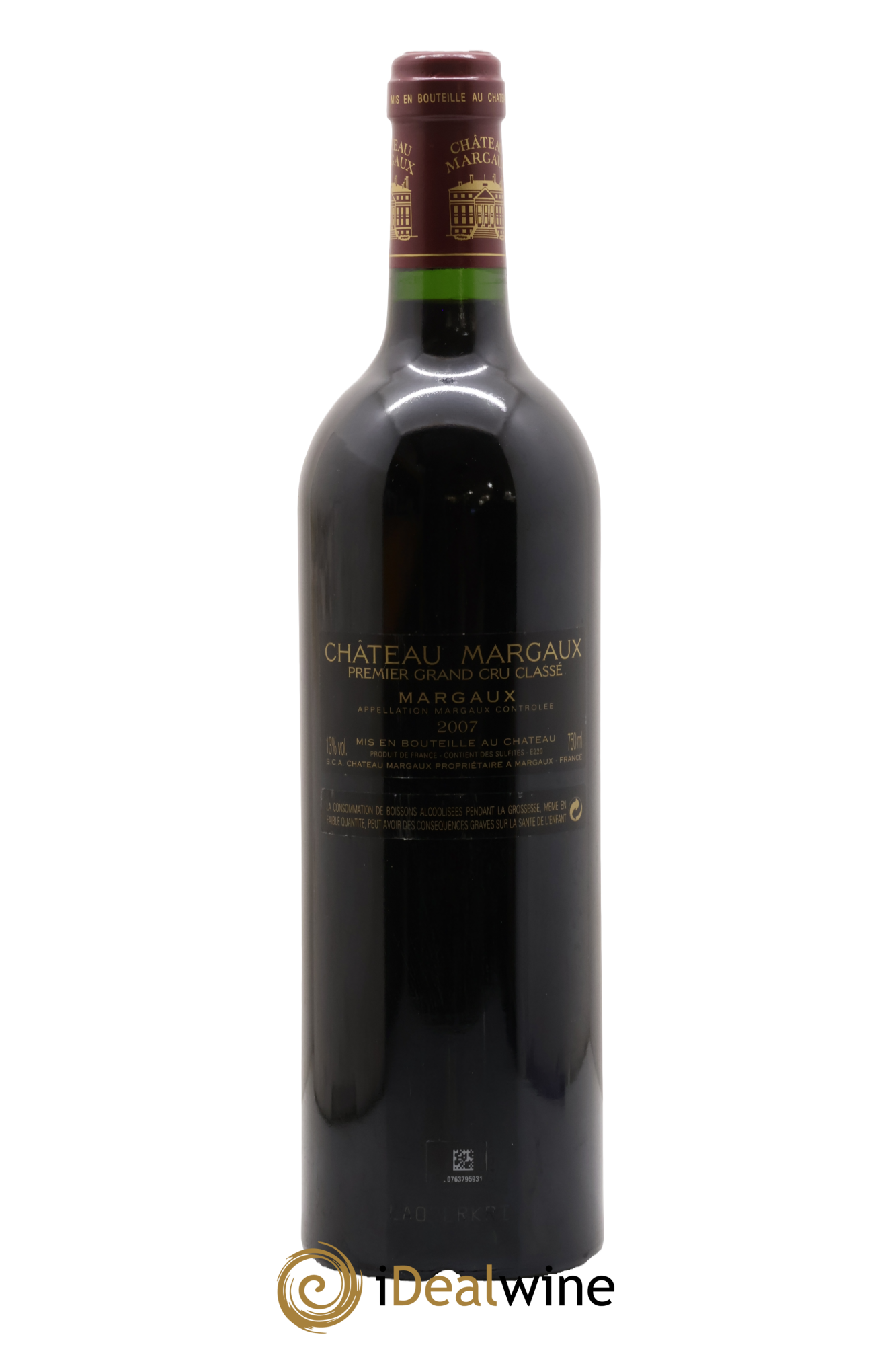 Château Margaux 1er Grand Cru Classé 2007 - Lot de 1 bouteille - 1