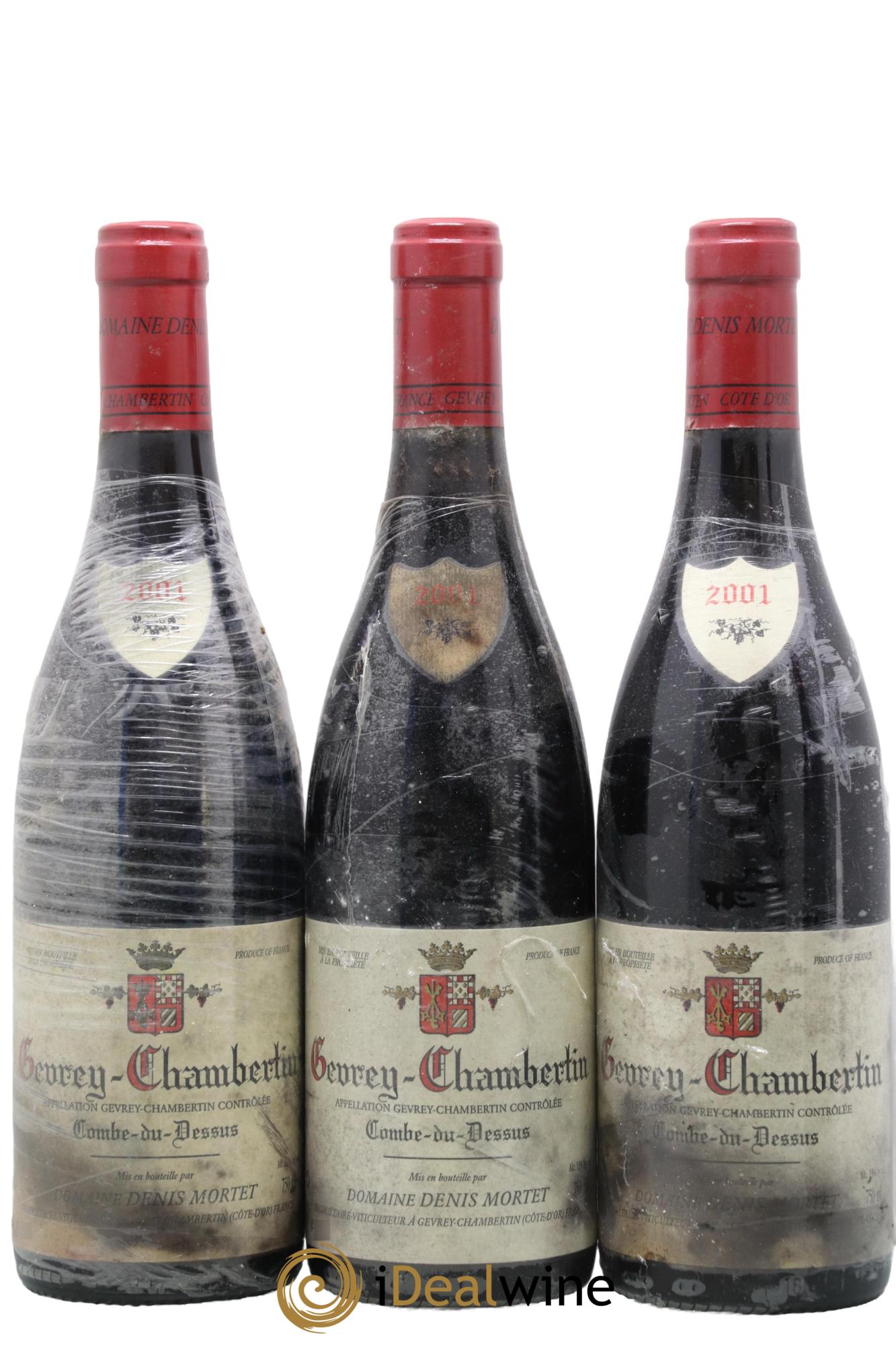 Gevrey-Chambertin Combe du Dessus Denis Mortet (Domaine) 2001 - Lot de 3 bouteilles - 0