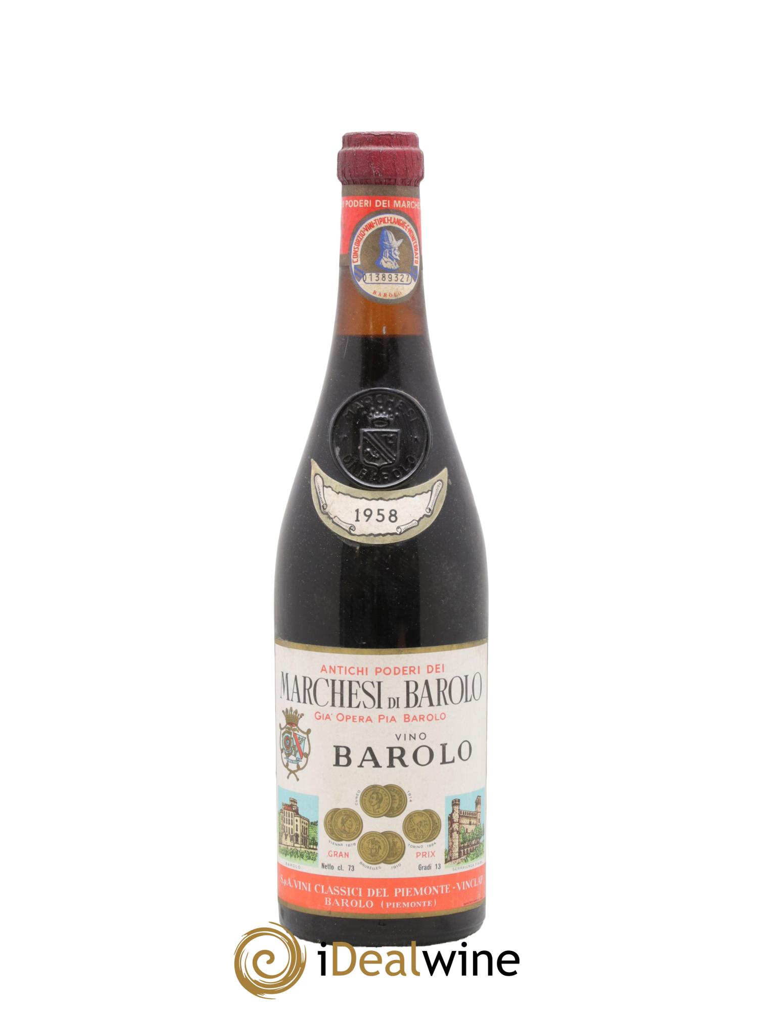 Barolo DOCG Marchesi di Barolo 1958 - Lot of 1 bottle - 0