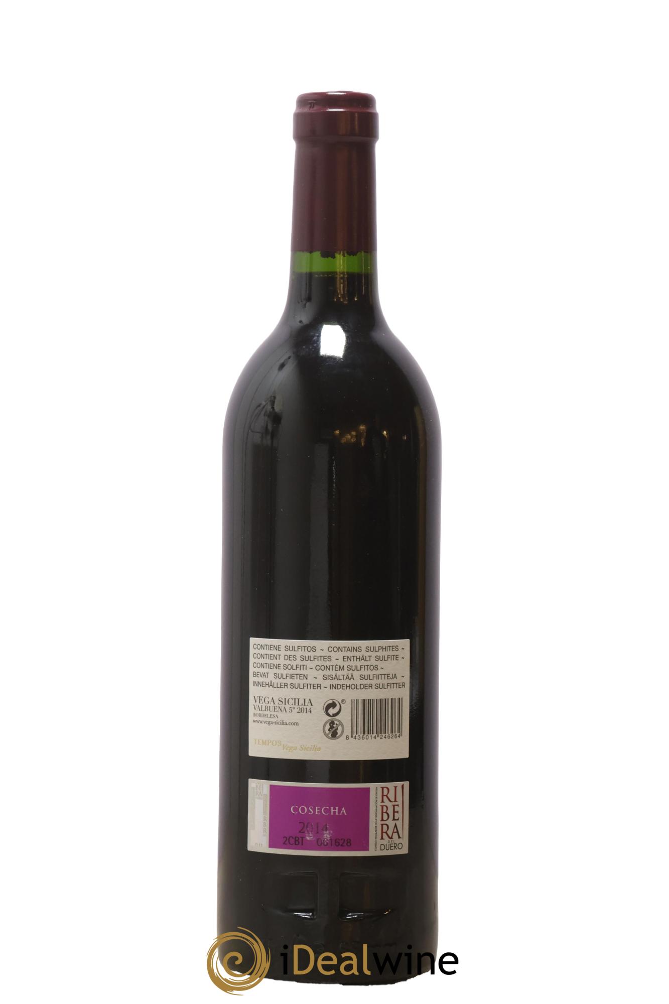 Ribera Del Duero DO Vega Sicilia Valbuena 5 ano Famille Alvarez 2014 - Lot of 1 bottle - 1