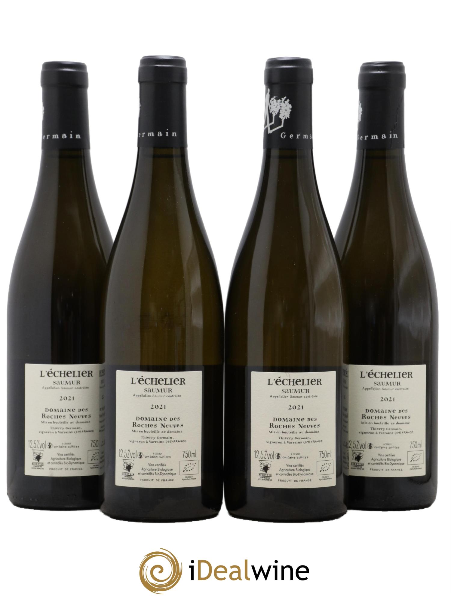 Saumur l'Echelier Domaine des Roches Neuves - Thierry Germain 2021 - Lotto di 4 bottiglie - 1