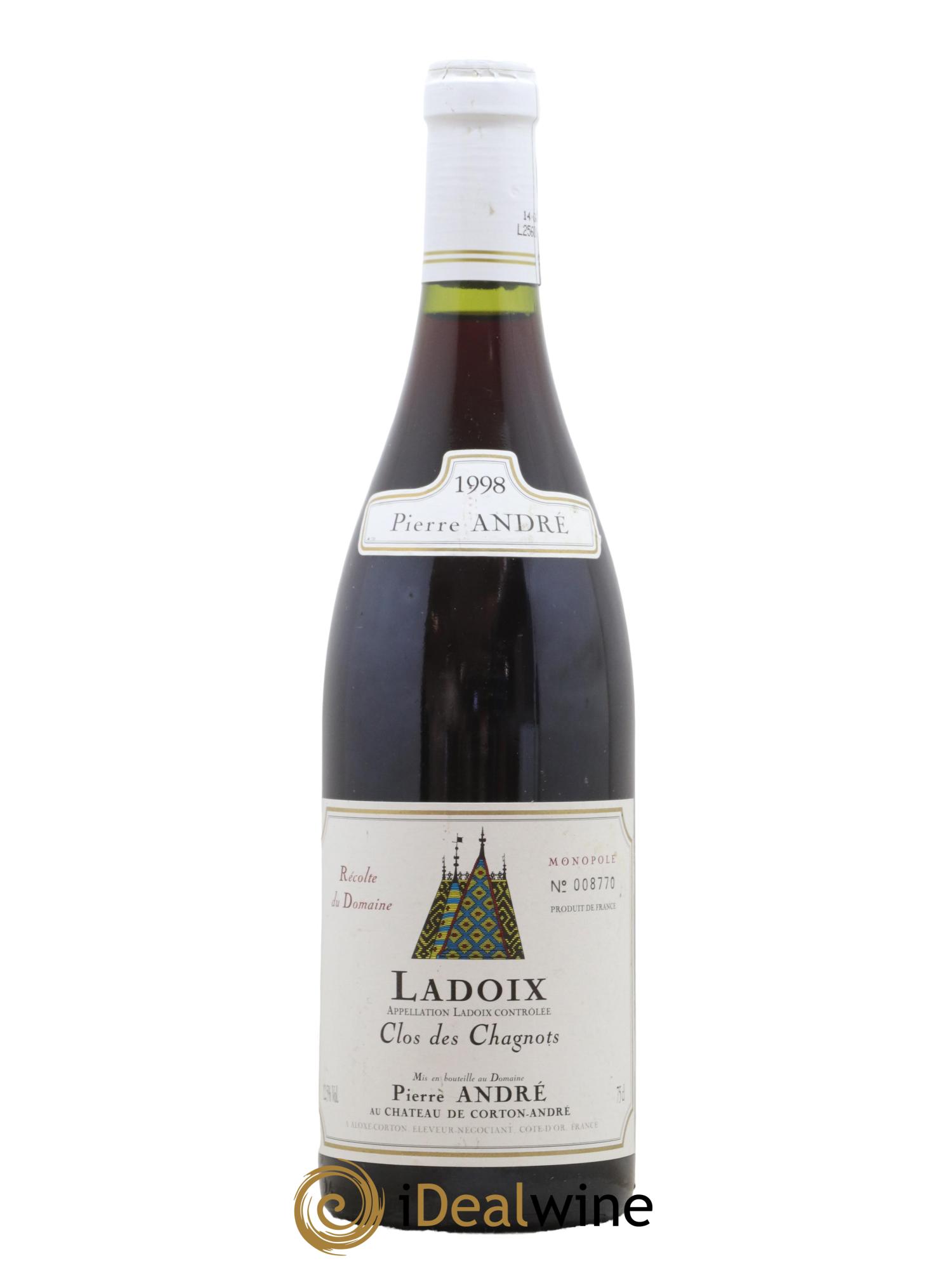Ladoix 1er Cru Clos des Chagnots Domaine Pierre Andre 1998 - Lot de 1 bouteille - 0