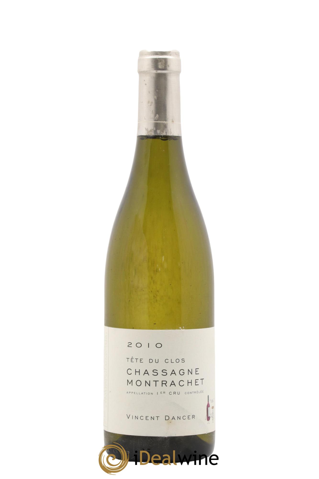 Chassagne-Montrachet 1er Cru (Morgeot) Tête du Clos Vincent Dancer 2010 - Lot de 1 bouteille - 0
