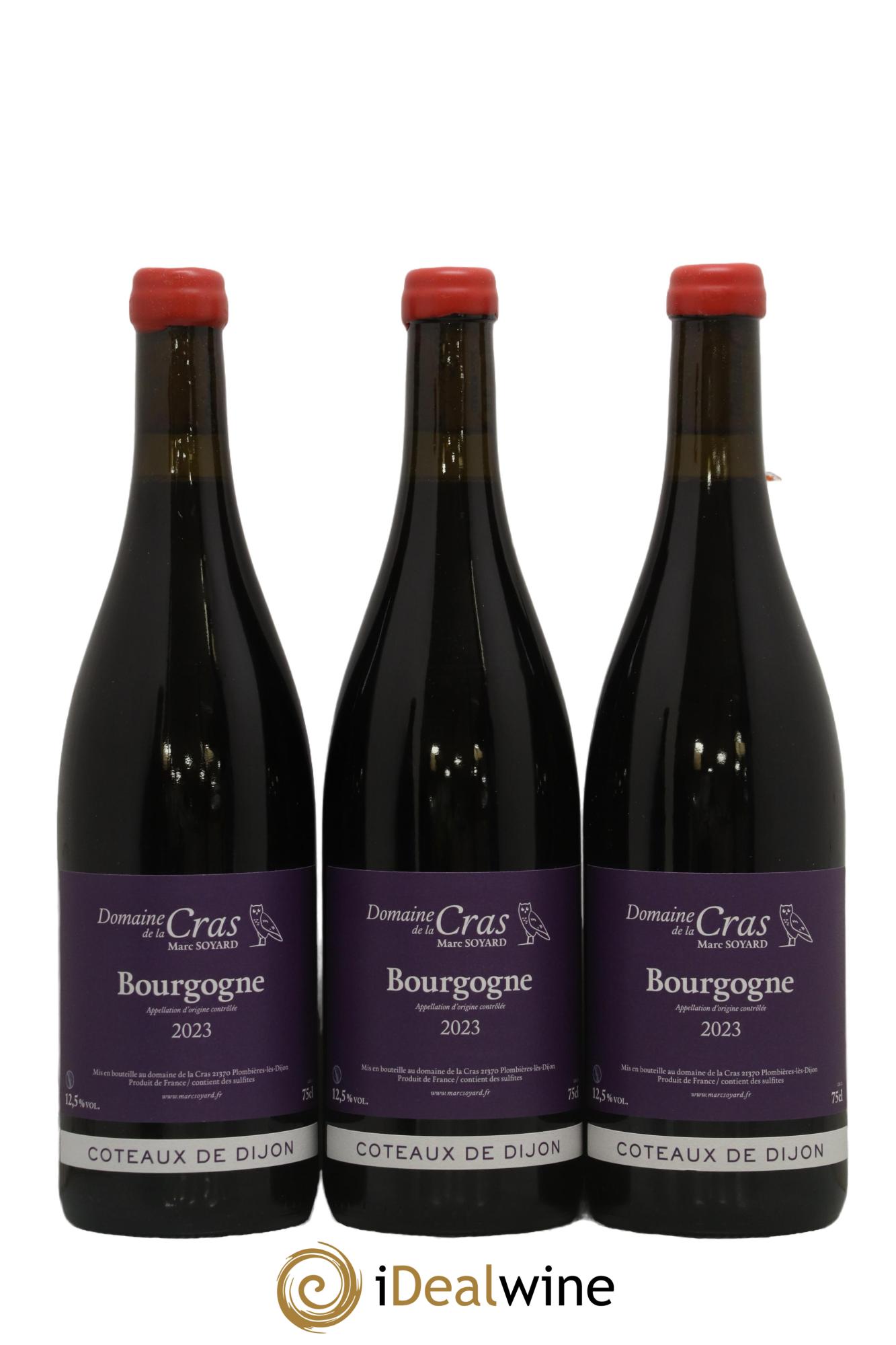 Côteaux de Dijon Domaine de la Cras - Marc Soyard 2023 - Lot de 3 bouteilles - 0
