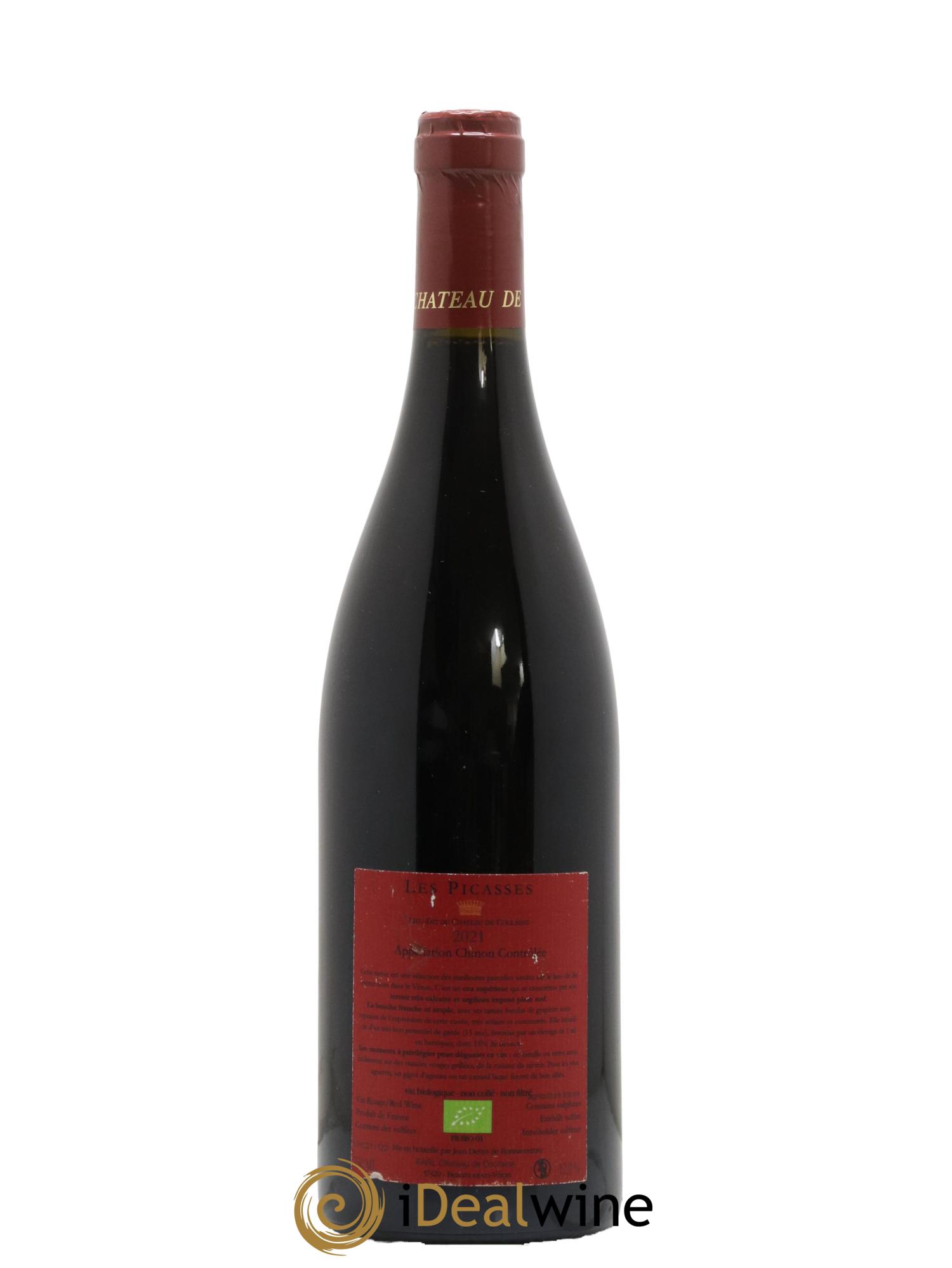 Chinon Les Picasses Chateau de Coulaine 2021 - Lot de 1 bouteille - 1