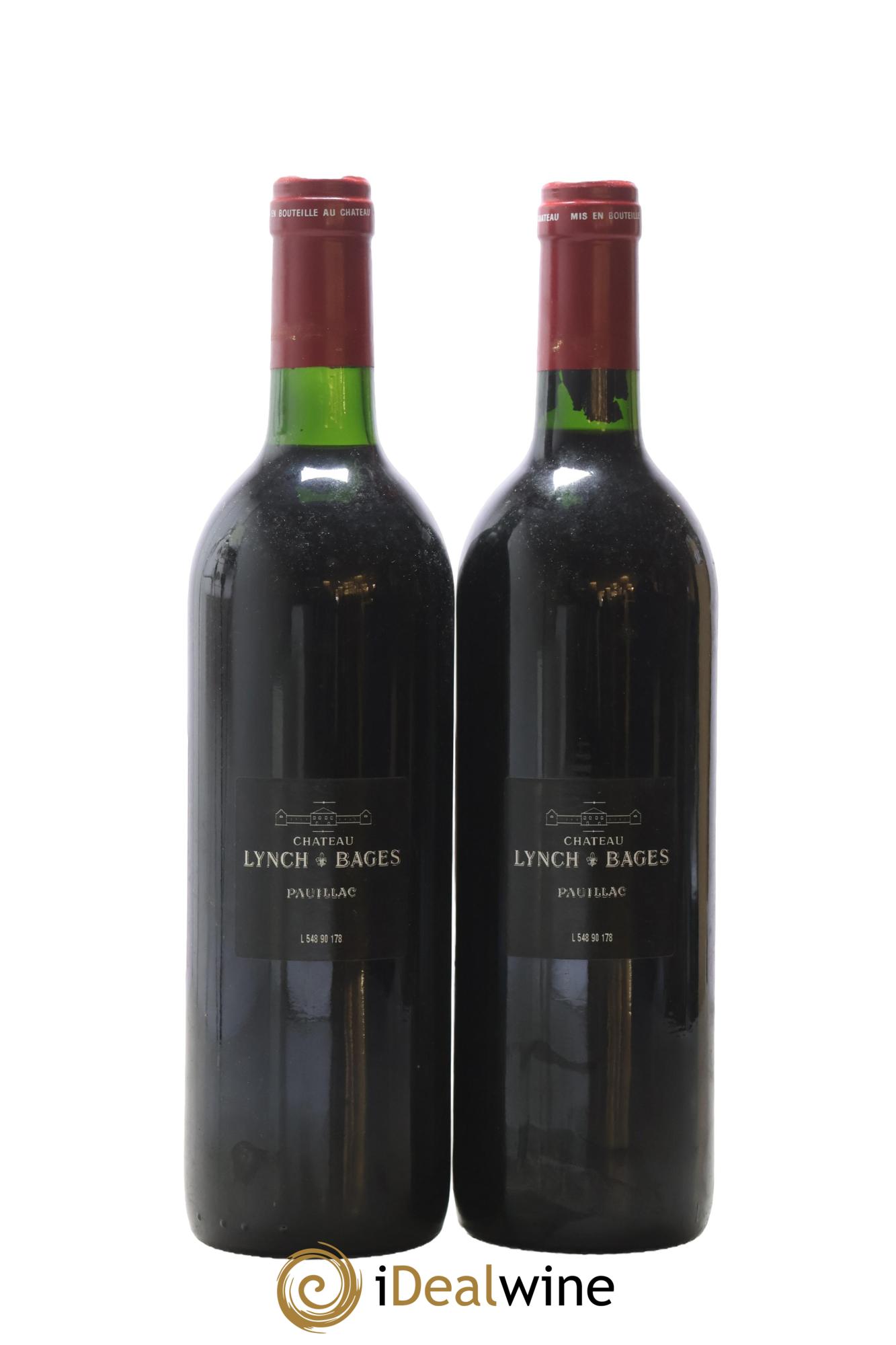 Château Lynch Bages 5ème Grand Cru Classé 1990 - Lotto di 2 bottiglie - 1