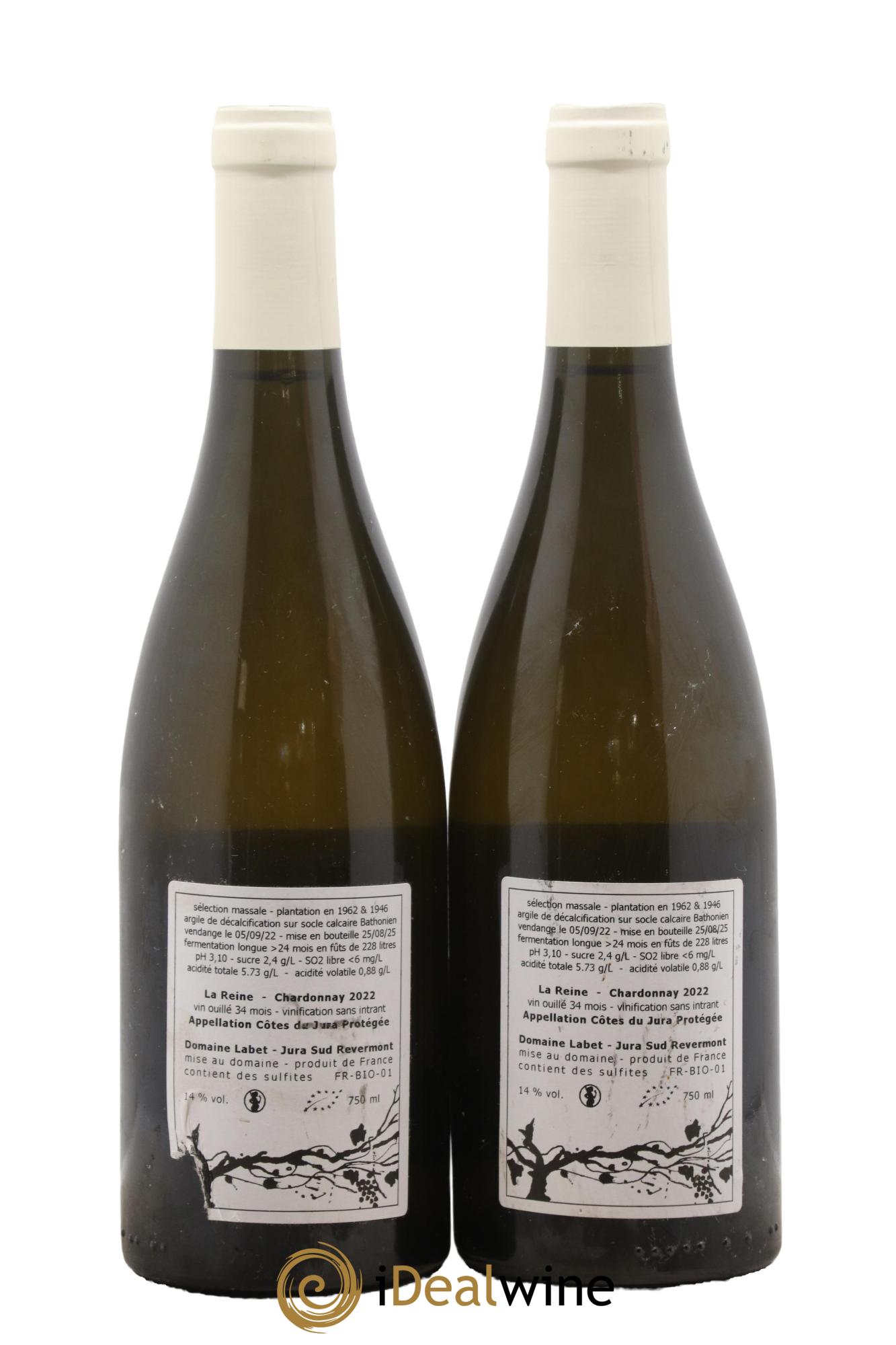 Côtes du Jura Chardonnay La Reine Romain - Julien  - Charline Labet 2022 - Lot of 2 bottles - 1