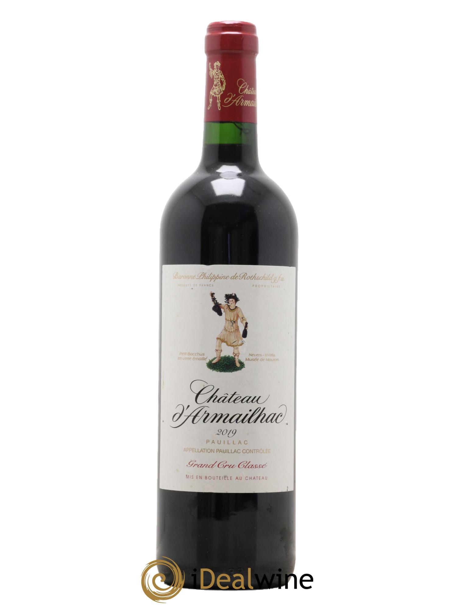 Château d' Armailhac - Mouton Baron(ne) Philippe 5ème Grand Cru Classé 2019 - Lot de 1 bouteille - 0
