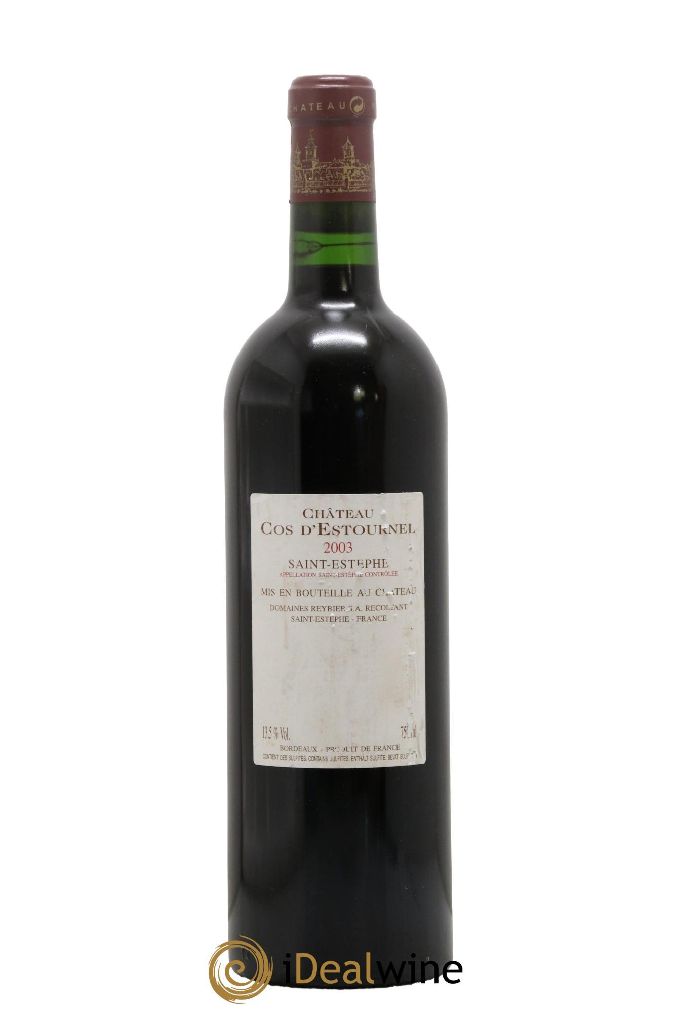 Cos d'Estournel 2ème Grand Cru Classé 2003 - Lot of 1 bottle - 1