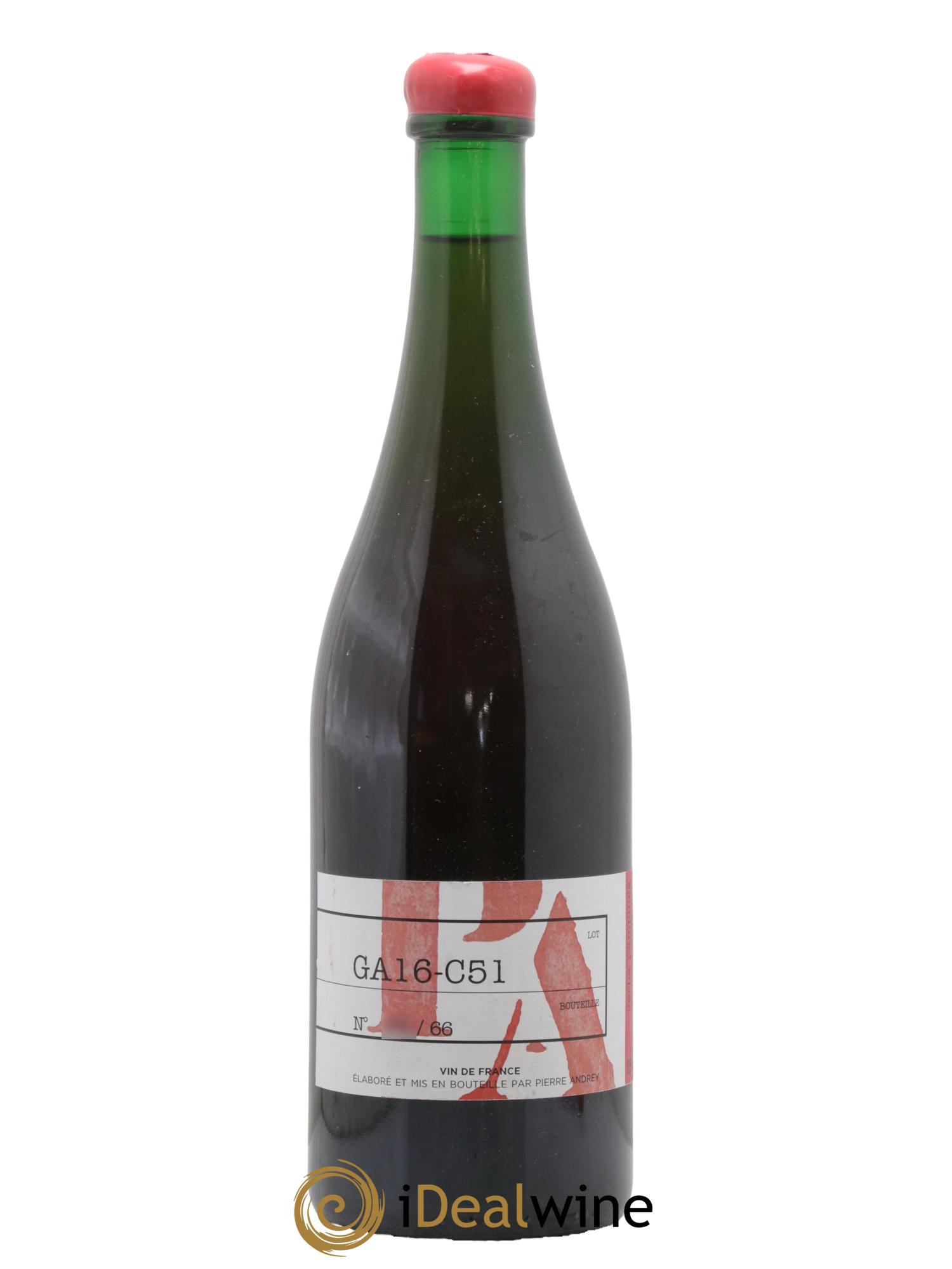 Vin de France GA16-C51 Domaine Pierre Andrey 2016 - Lot de 1 bouteille - 0