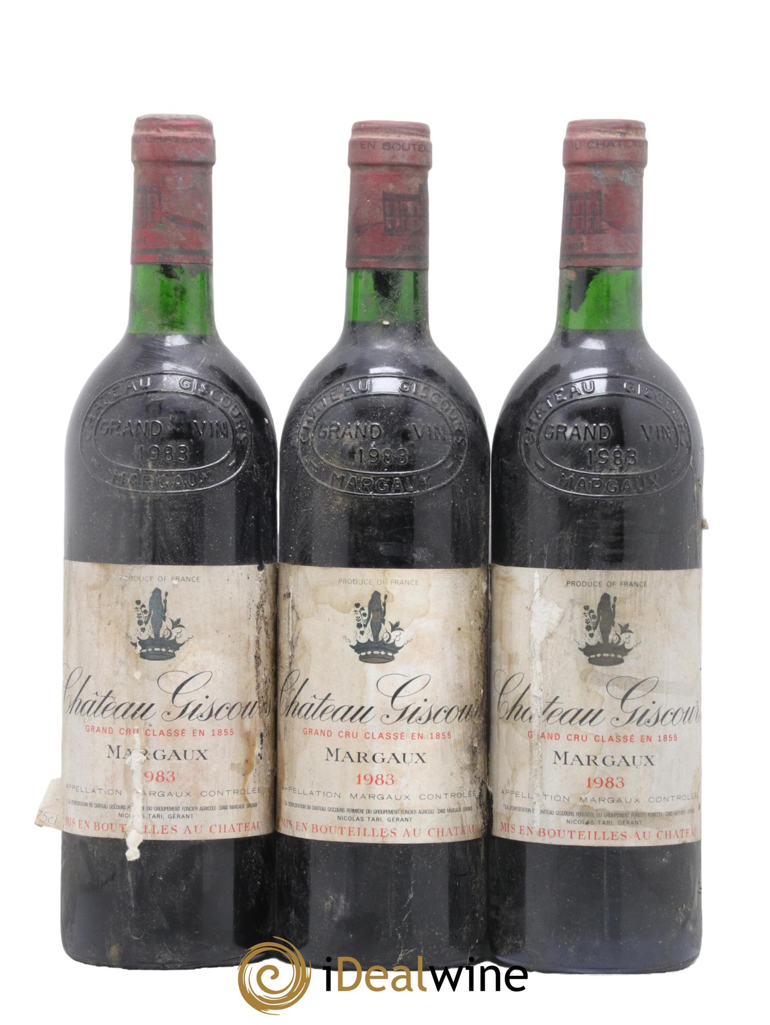 Château Giscours 3ème Grand Cru Classé 1983 - Lot de 3 bouteilles - 0