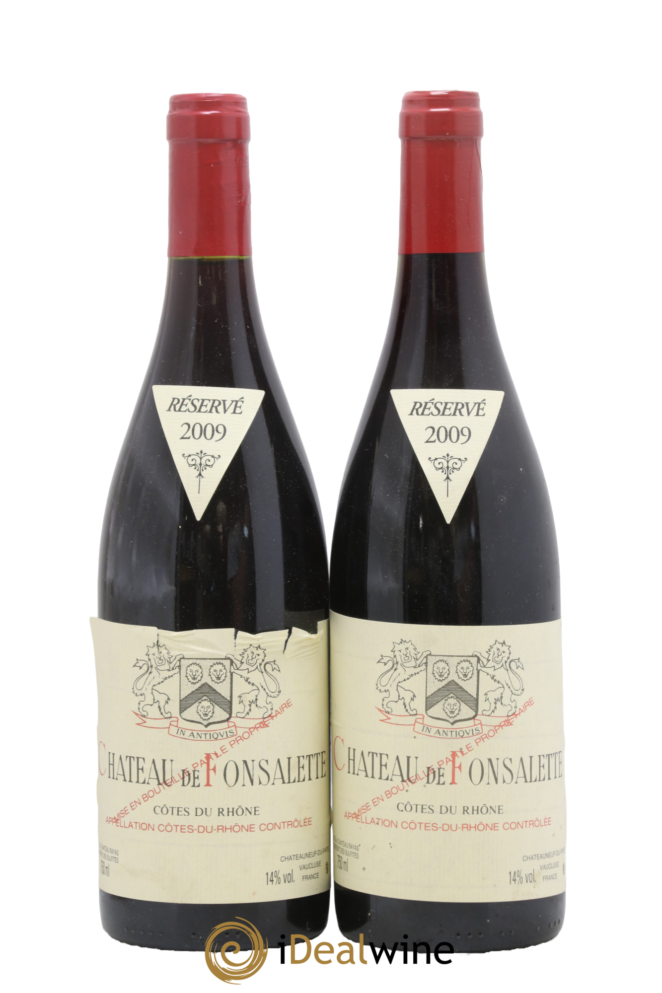 Côtes-du-Rhône Château de Fonsalette Emmanuel Reynaud 2009 - Lot of 2 bottles - 0
