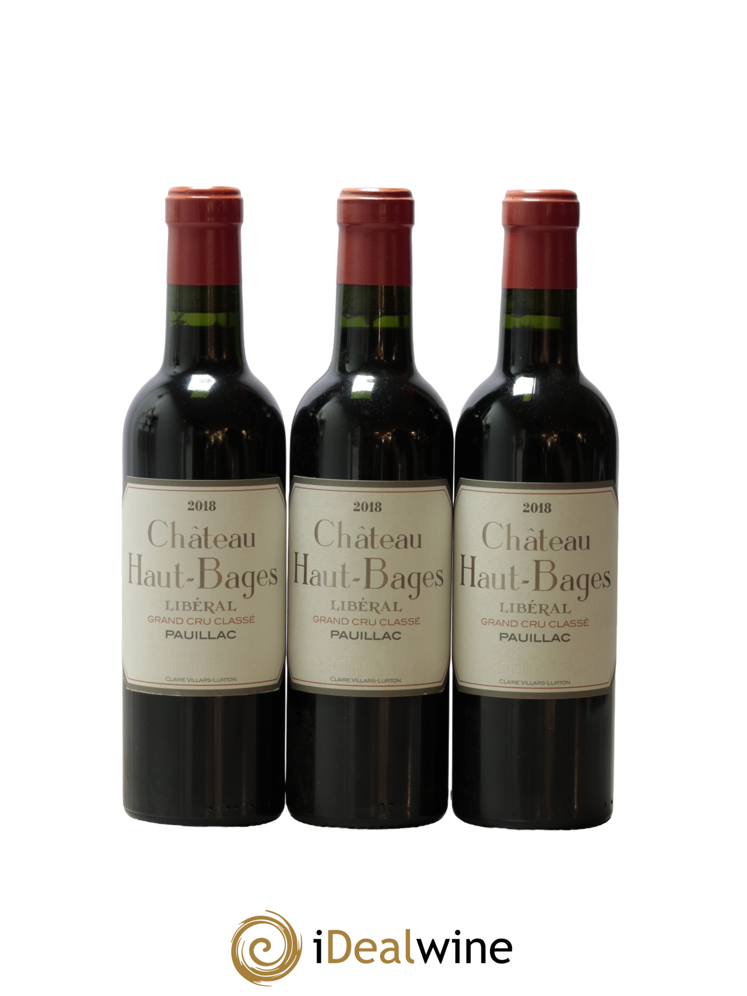 Château Haut Bages Libéral 5ème Grand Cru Classé 2018 - Lot de 3 demi bouteilles - 0