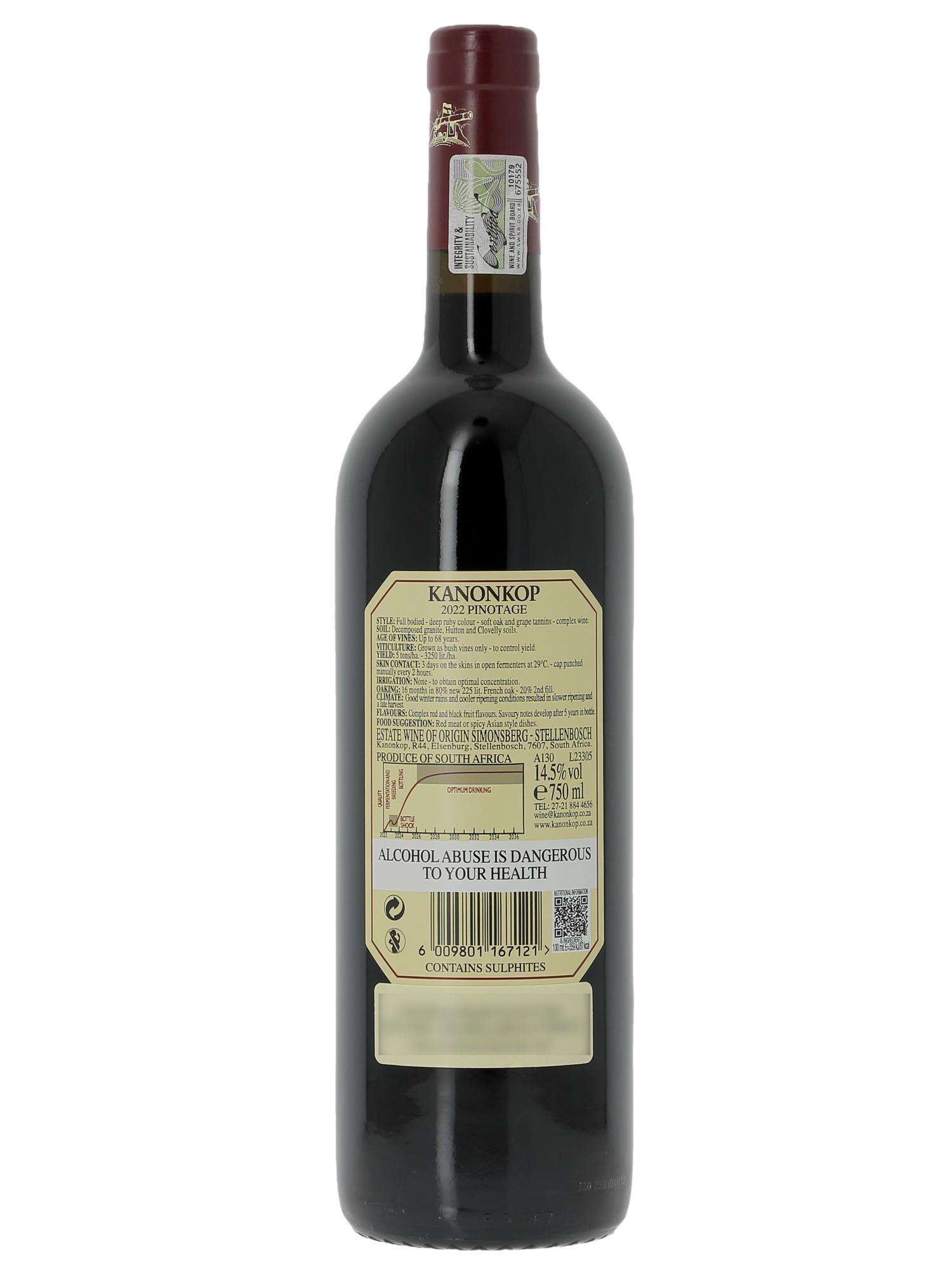 Stellenbosch Kanonkop Pinotage 2022 - Posten von 1 Flasche - 1