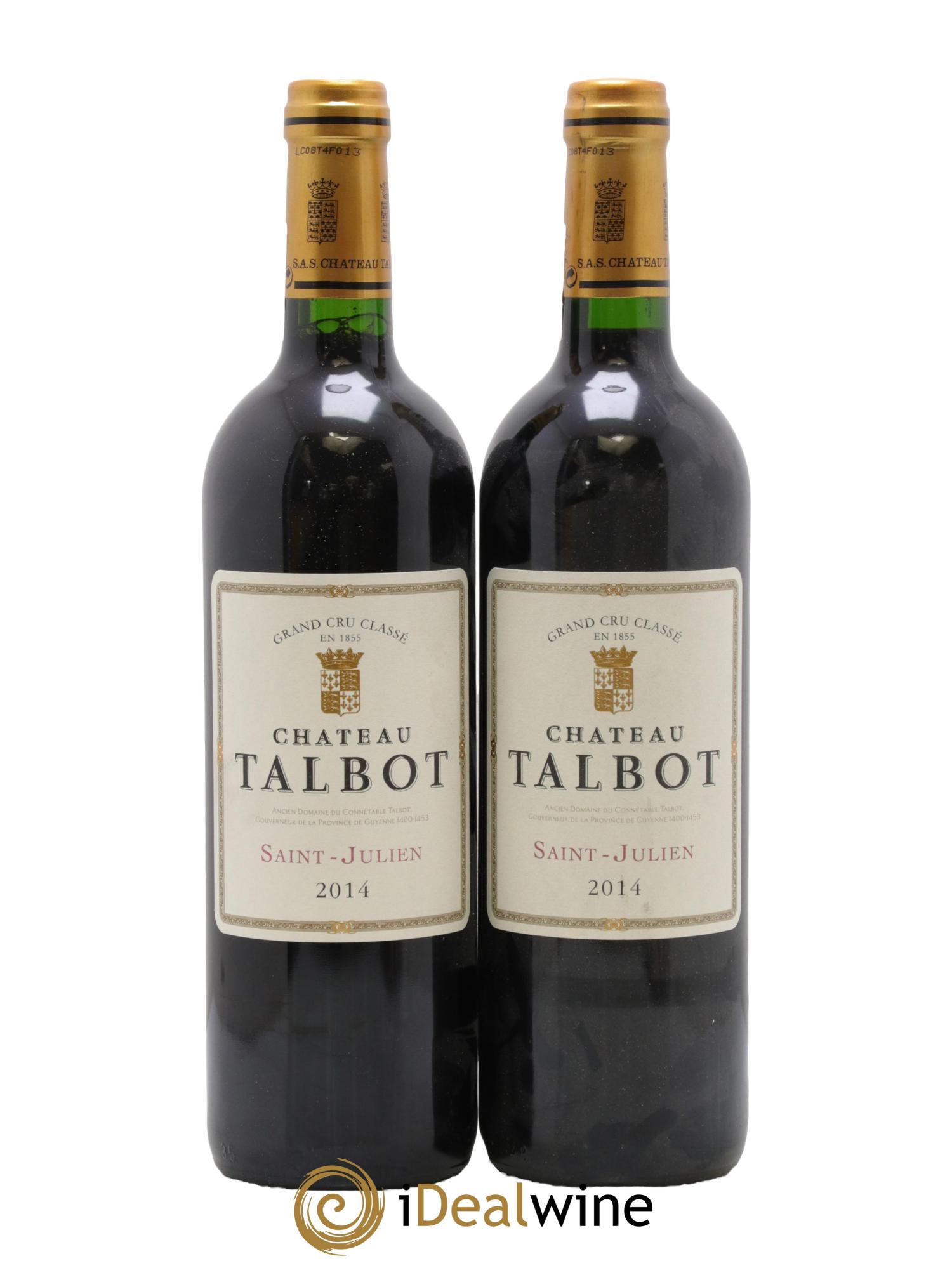 Château Talbot 4ème Grand Cru Classé 2014 - Lot de 2 bouteilles - 0