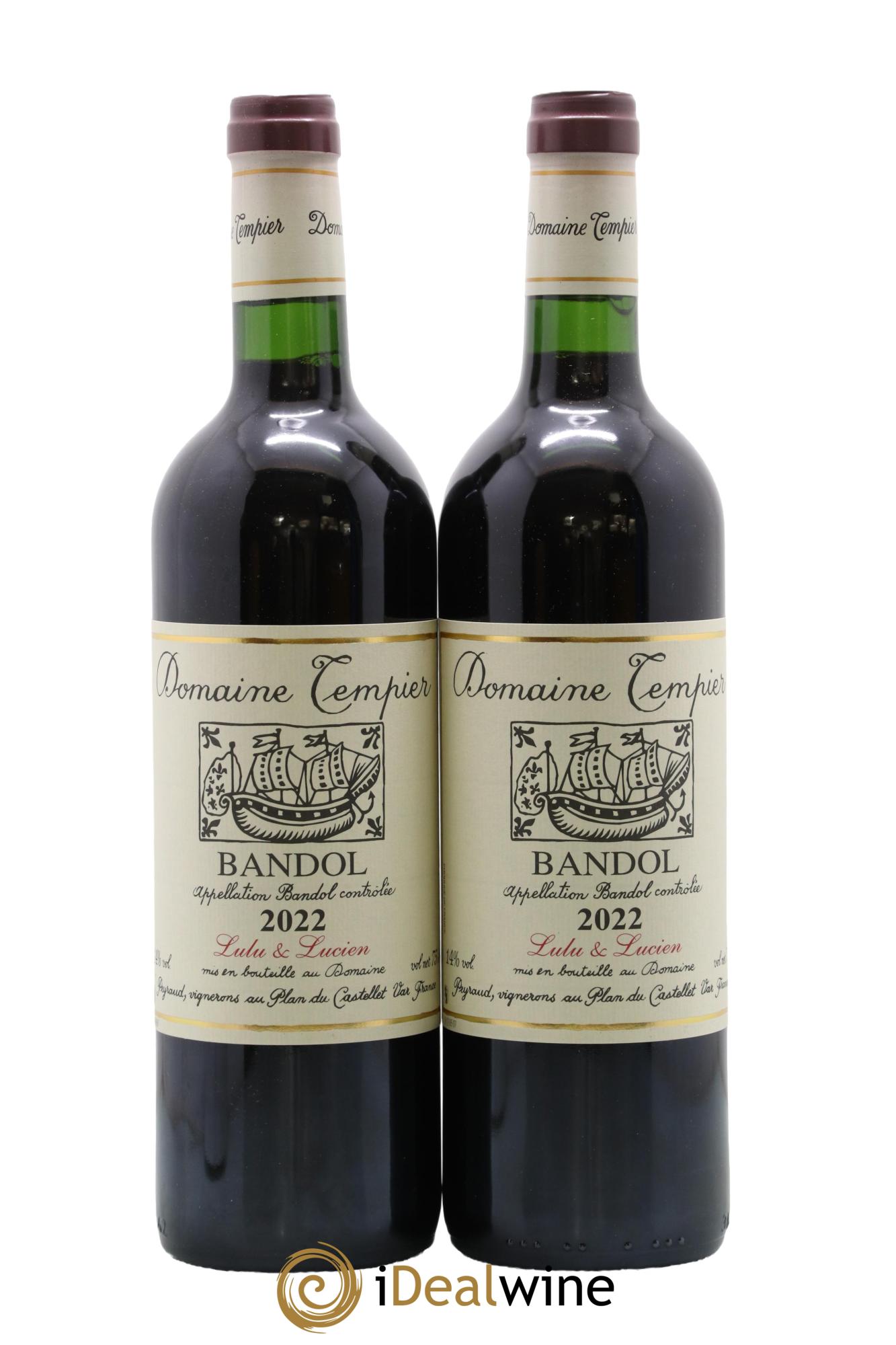Bandol Domaine Tempier Lulu et Lucien Famille Peyraud 2022 - Lot de 2 bouteilles - 0