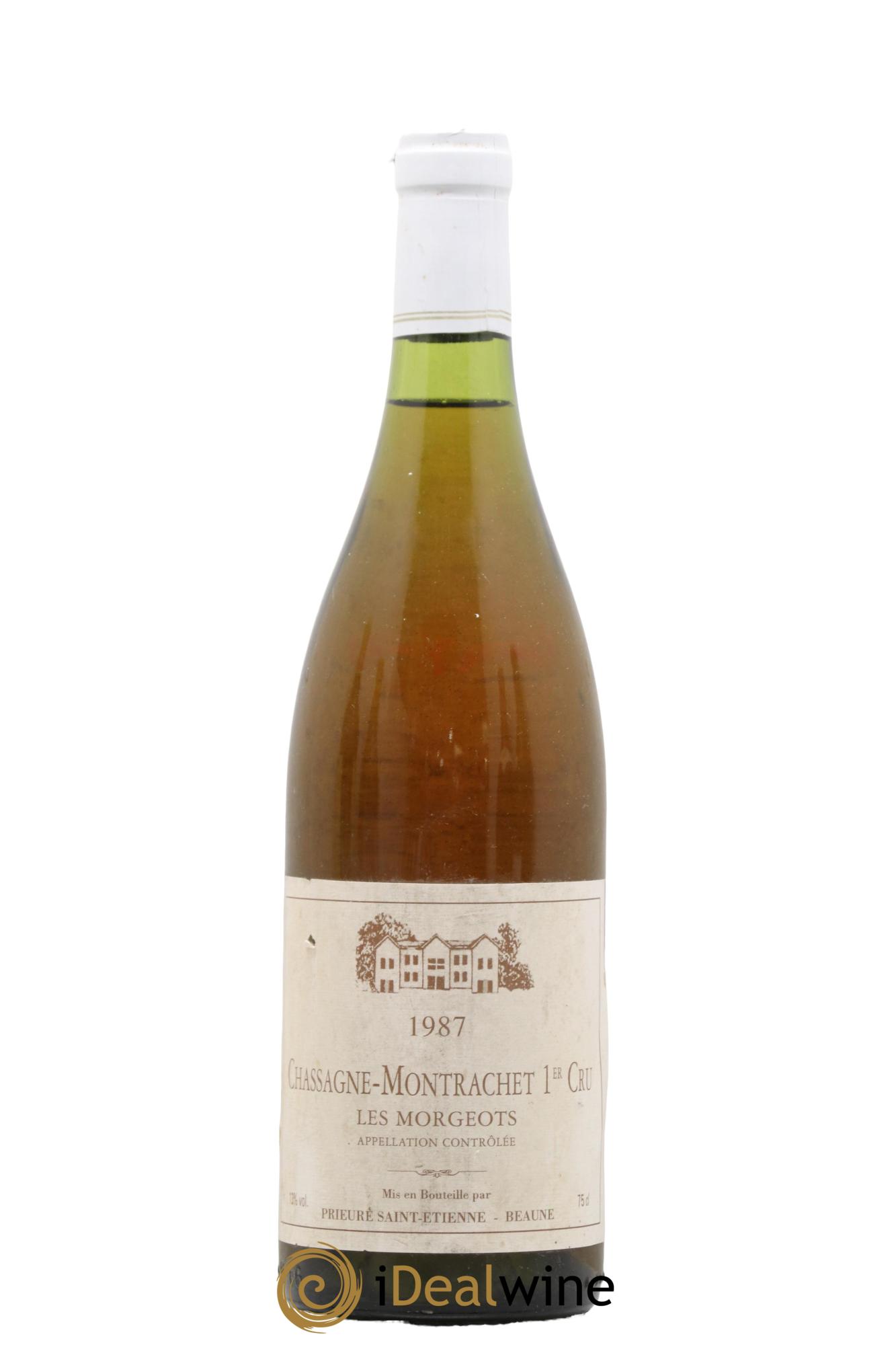 Chassagne-Montrachet 1er Cru Morgeot Prieuré St Etienne 1987 - Lot de 1 bouteille - 0