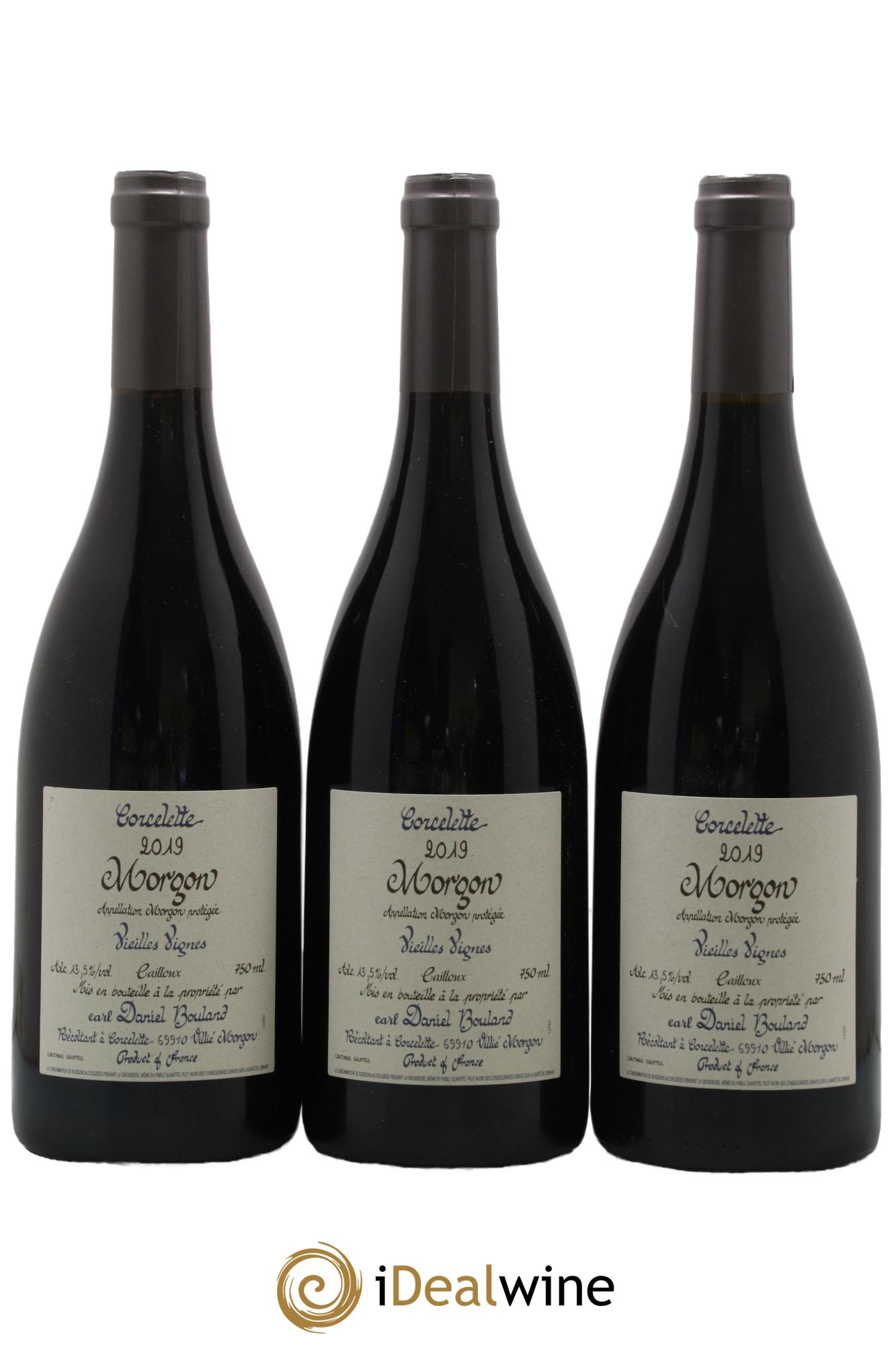Morgon Corcelette Vieilles Vignes Cailloux Daniel Bouland (Domaine) 2019 - Lot de 3 bouteilles - 0
