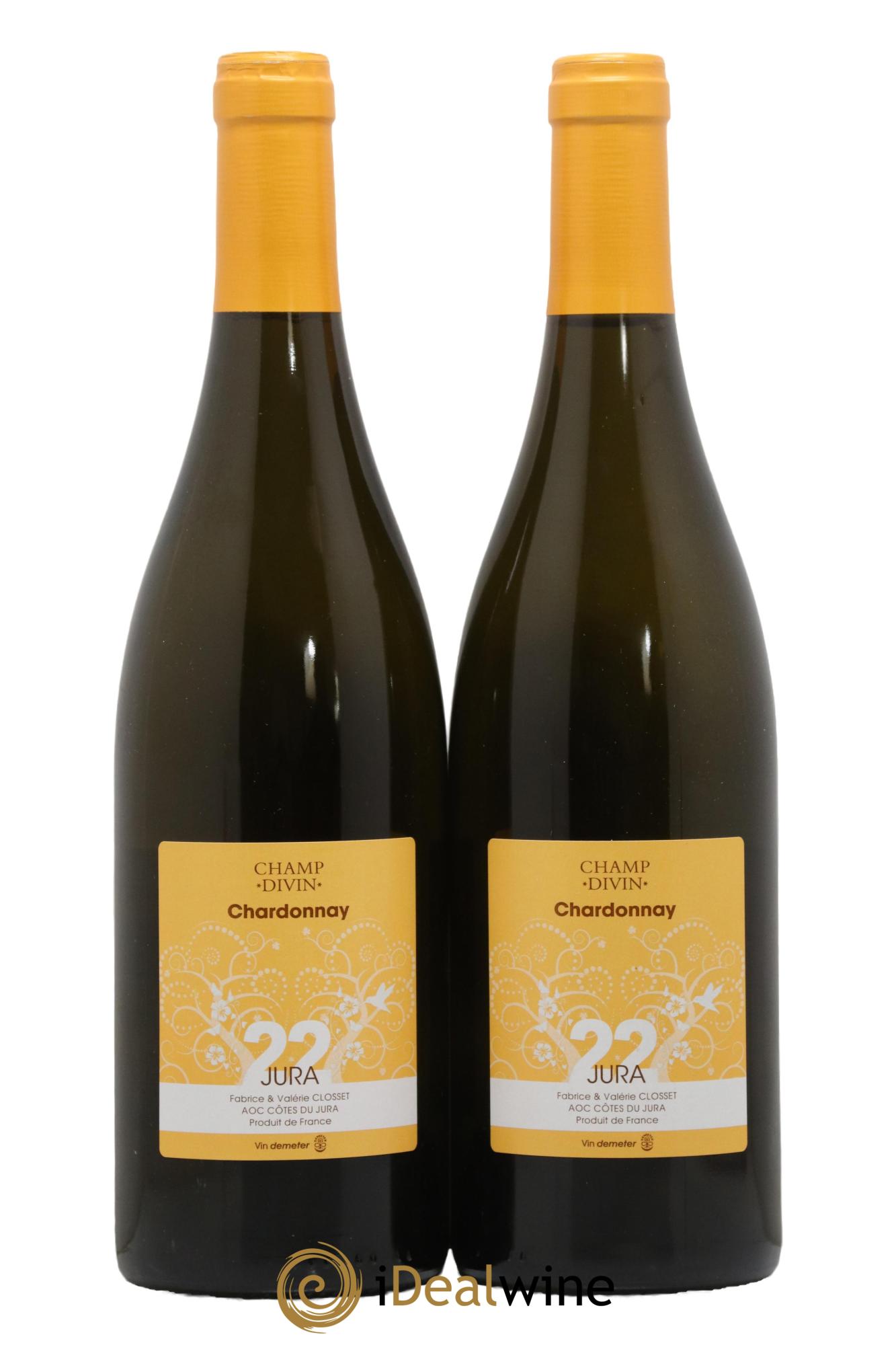 Côtes du Jura Chardonnay Champ Divin 2022 - Lot de 2 bouteilles - 0
