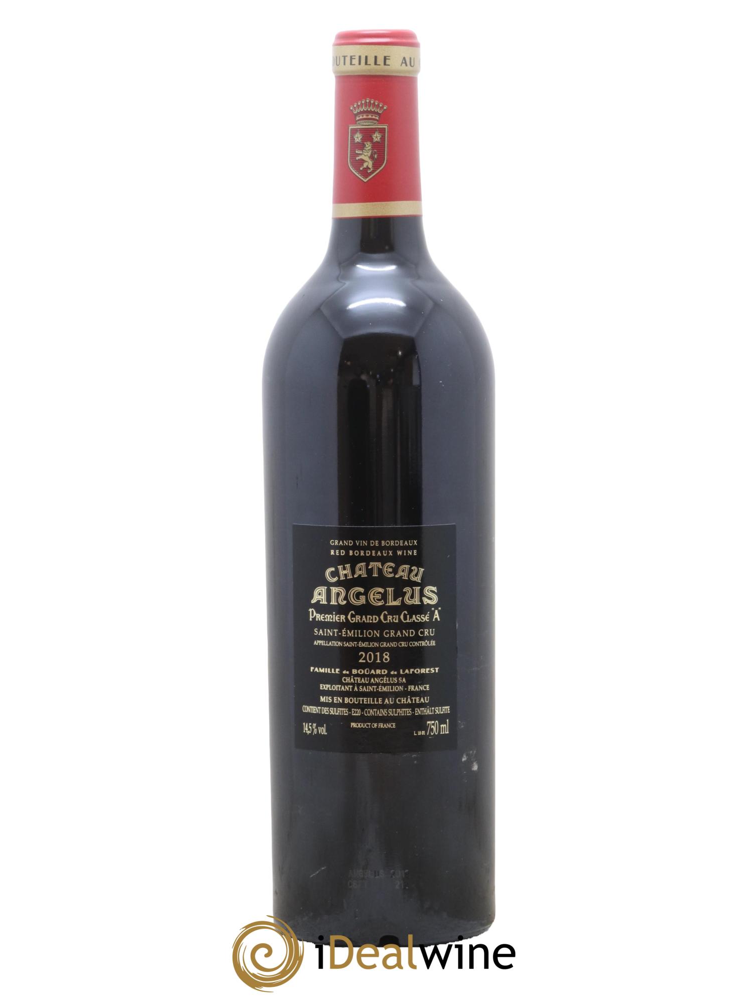 Château Angélus 1er Grand Cru Classé A 2018 - Lot de 1 bouteille - 1