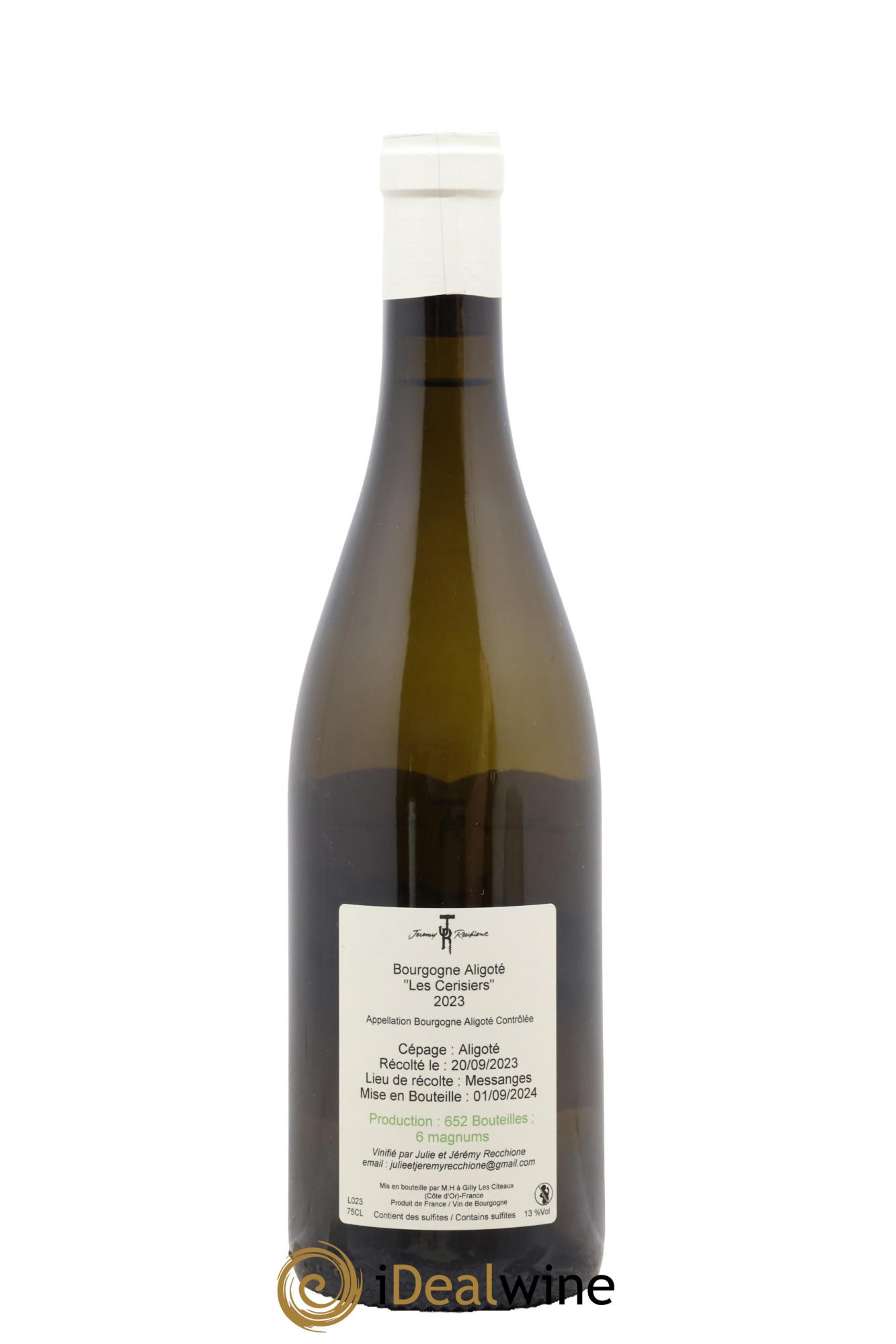 Bourgogne Aligoté Les Cerisiers Recchione 2023 - Lot of 1 bottle - 1