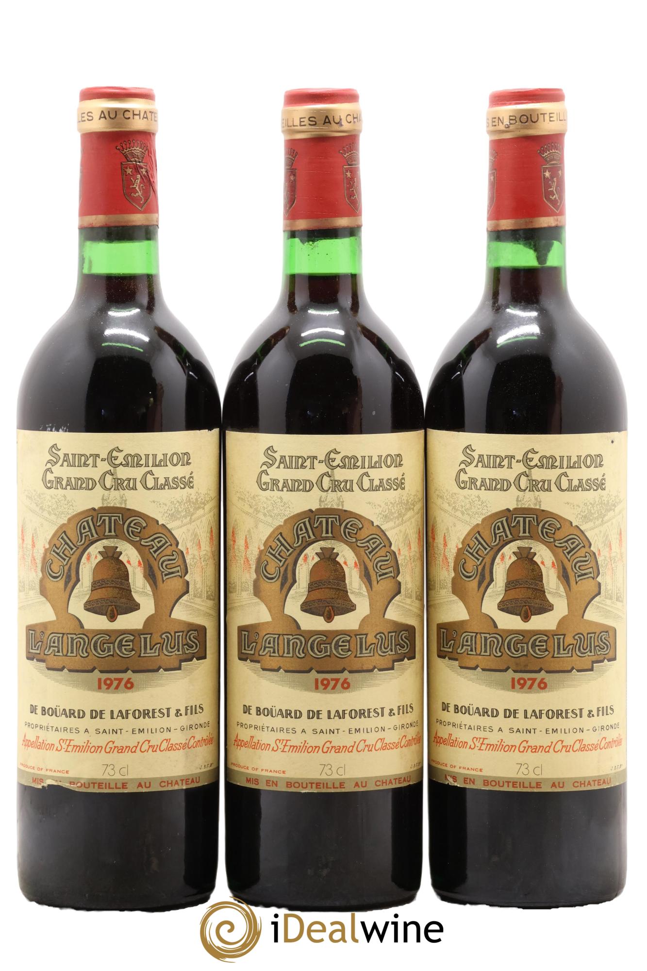 Château Angélus 1er Grand Cru Classé A 1976 - Lot de 3 bouteilles - 0