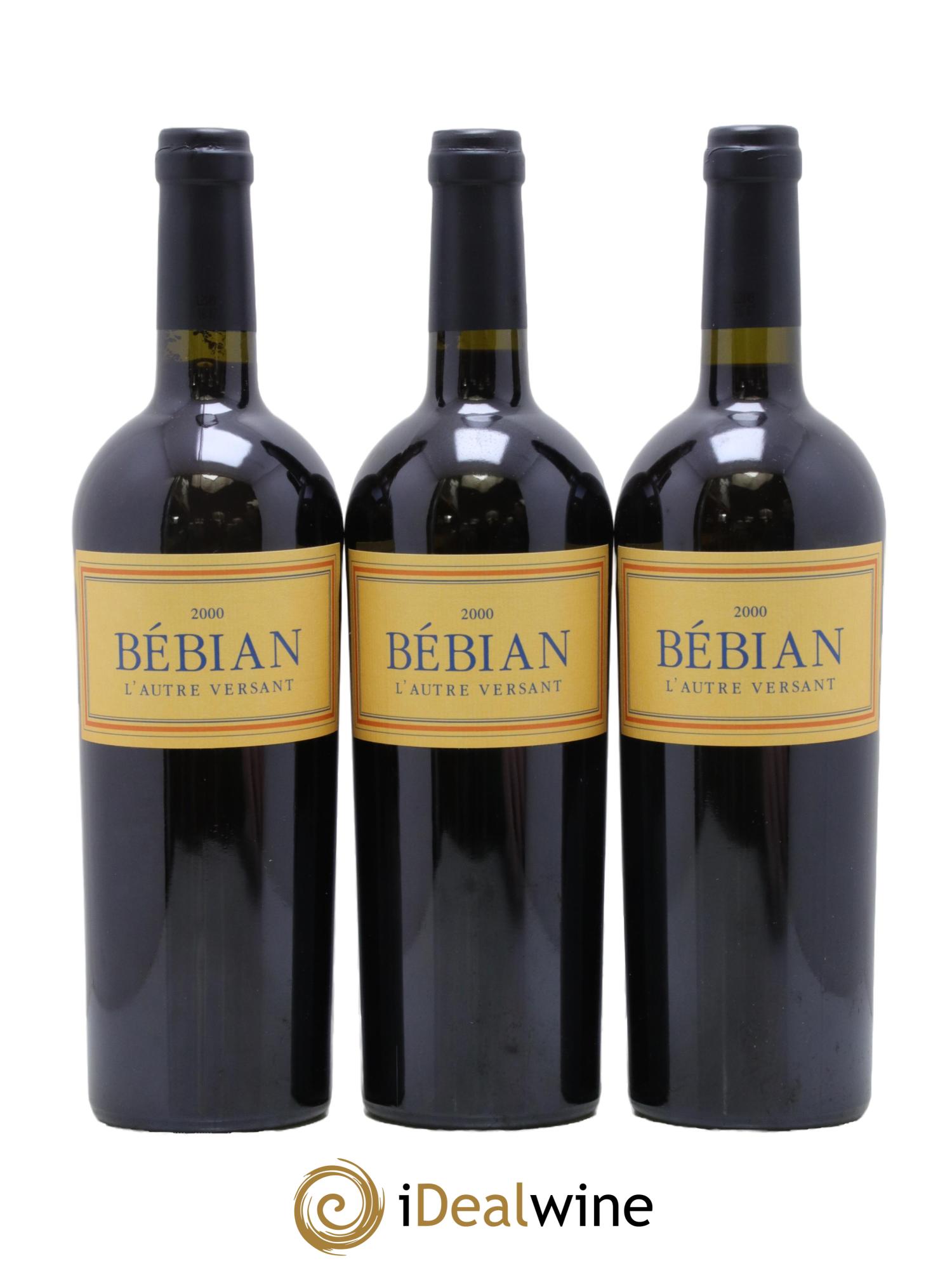 Languedoc L'Autre Versant Bébian Le Brun-Lecouty 2000 - Lot of 3 bottles - 0
