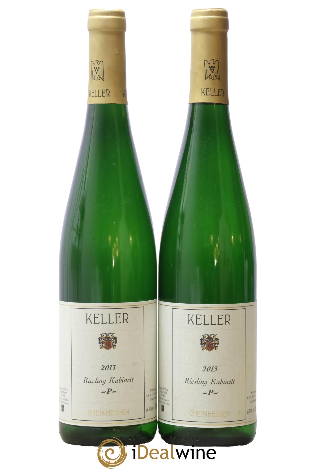 Allemagne Rheinhessen Riesling Kabinett P Keller 2013 - Posten von 2 Flaschen - 0