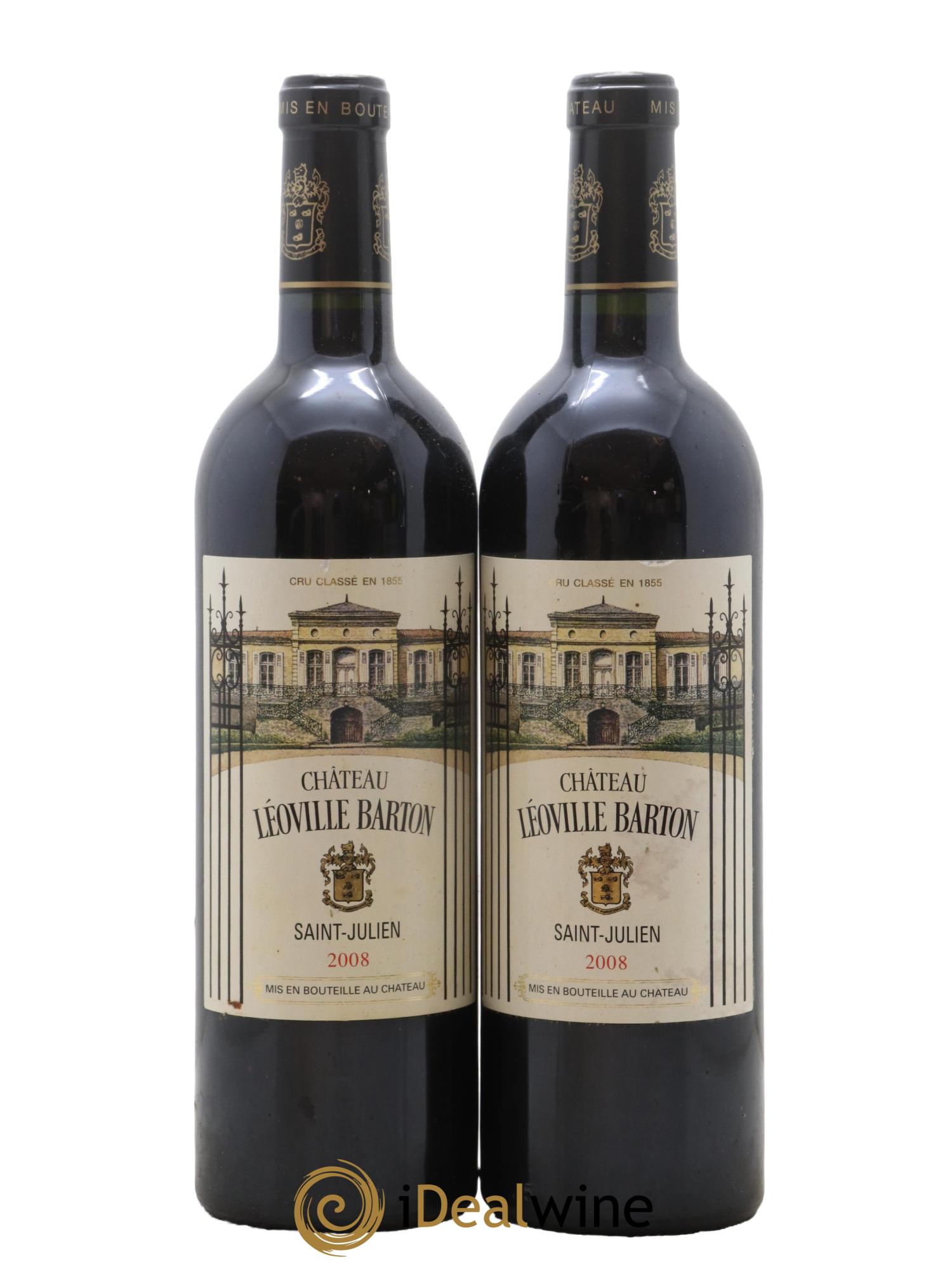 Château Léoville Barton 2ème Grand Cru Classé 2008 - Lot de 2 bouteilles - 0