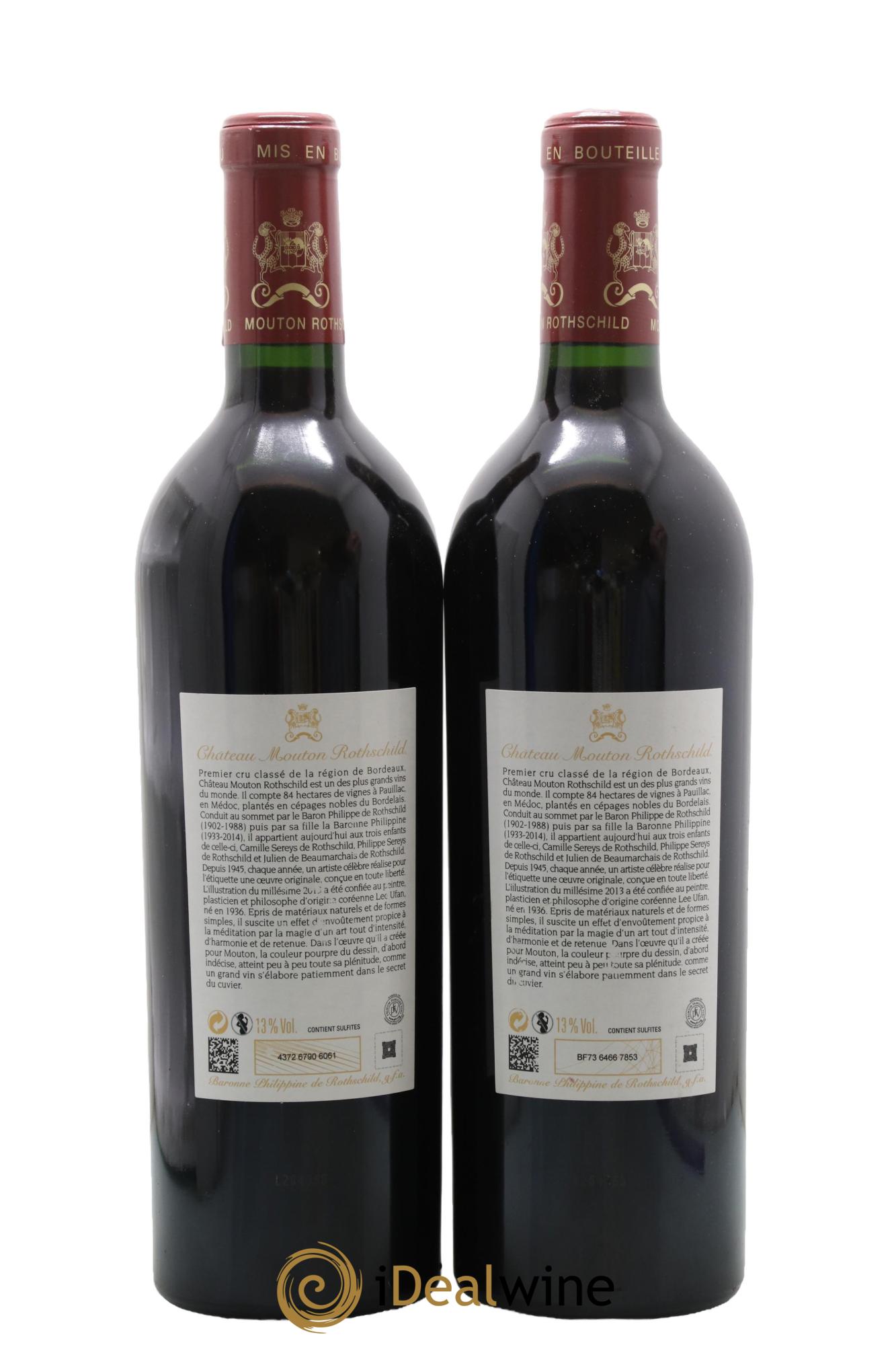 Château Mouton Rothschild 1er Grand Cru Classé 2013 - Lot de 2 bouteilles - 1