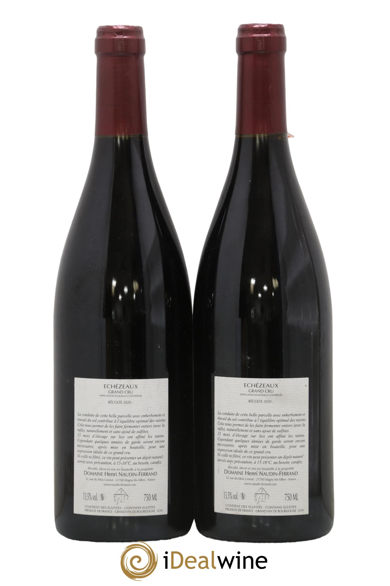 Echezeaux Grand Cru Naudin-Ferrand (Domaine) 2020 - Lotto di 2 bottiglie - 1