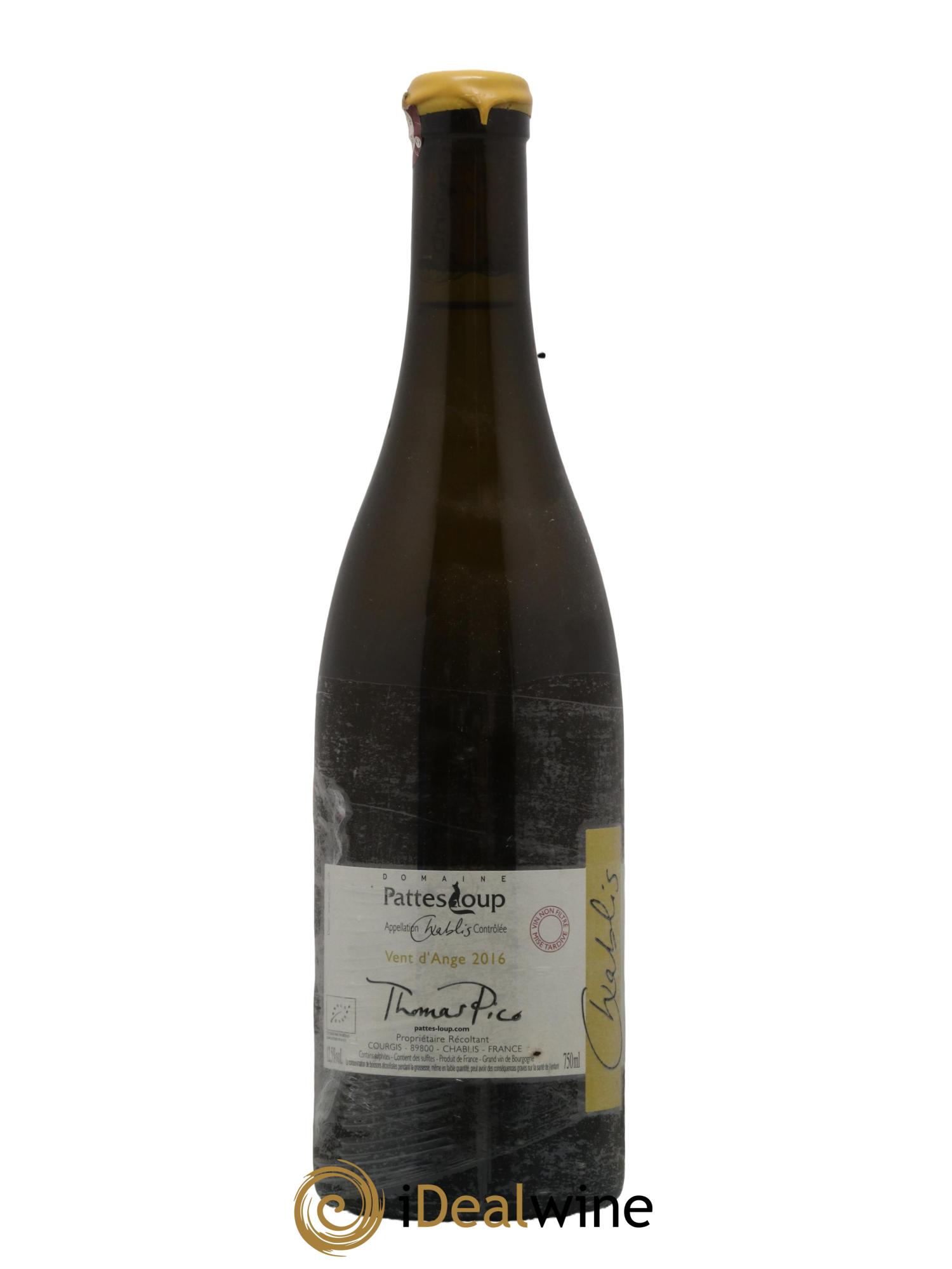 Chablis Vent d'Ange Pattes Loup (Domaine) 2016 - Lot de 1 bouteille - 1