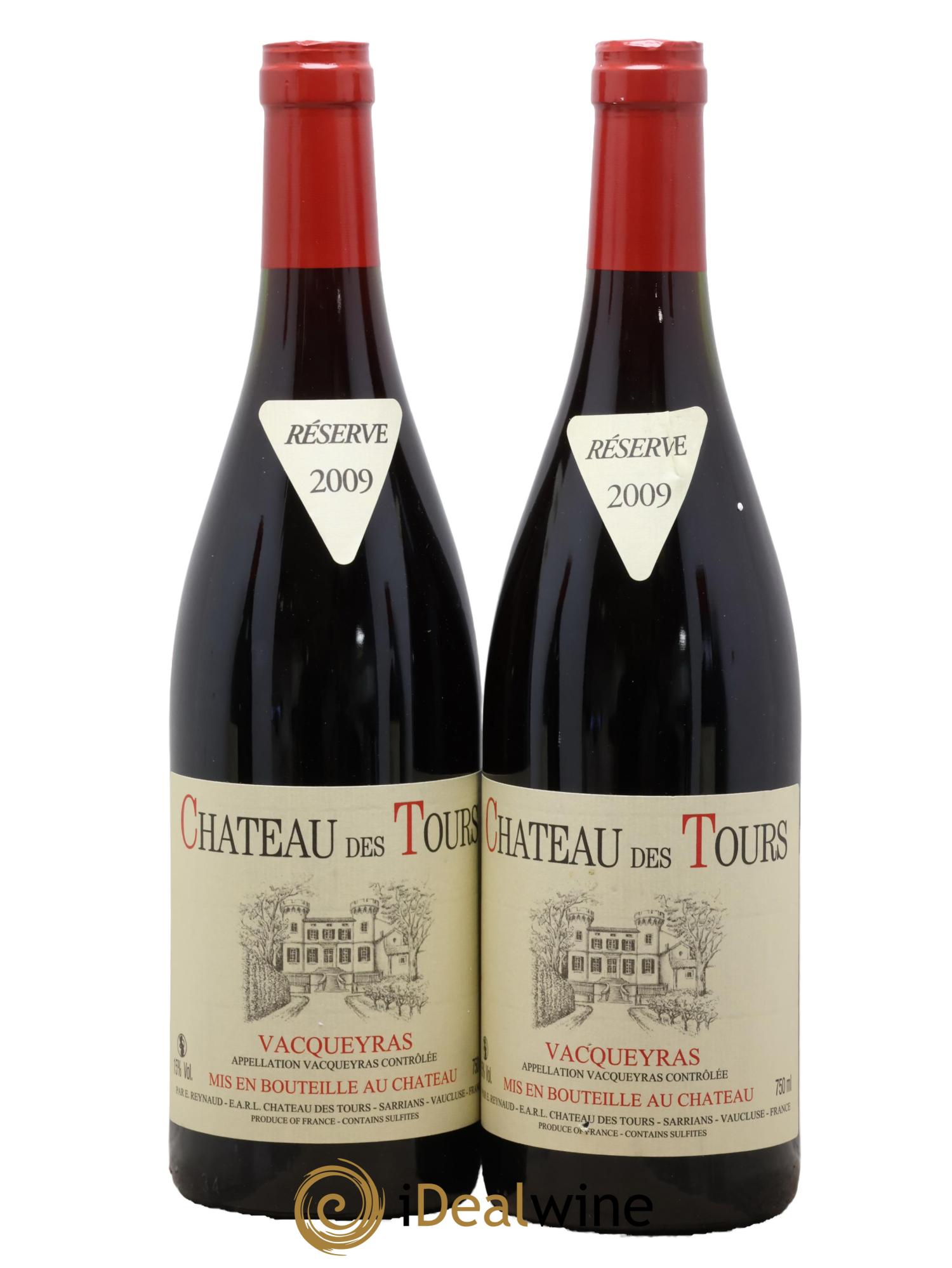 Vacqueyras Château des Tours Emmanuel Reynaud 2009 - Lot of 2 bottles - 0