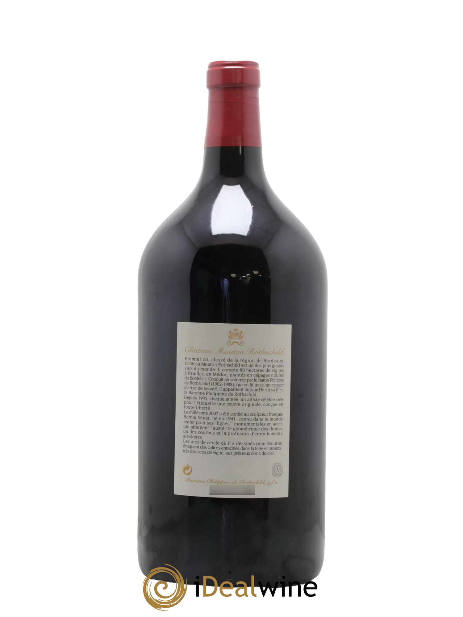 Château Mouton Rothschild 1er Grand Cru Classé 2007 - Lot de 1 double magnum - 2