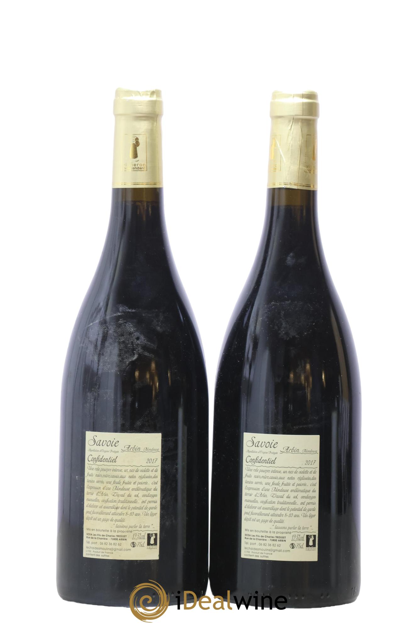 Vin de Savoie Arbin Mondeuse Confidentiel Trosset 2017 - Lot of 2 bottles - 1