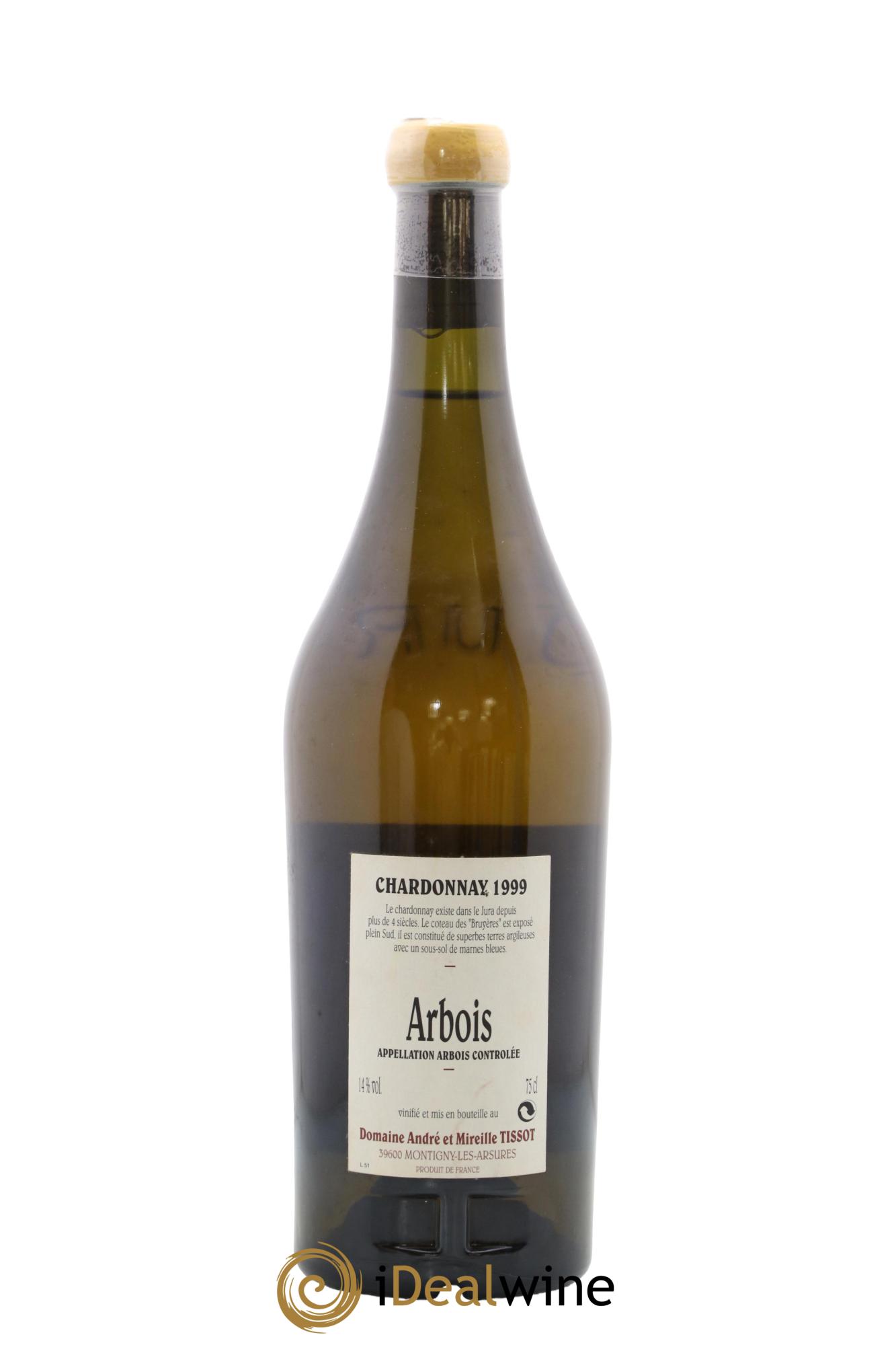 Arbois Chardonnay Les Bruyères Bénédicte et Stéphane Tissot 1999 - Lotto di 1 bottiglia - 1