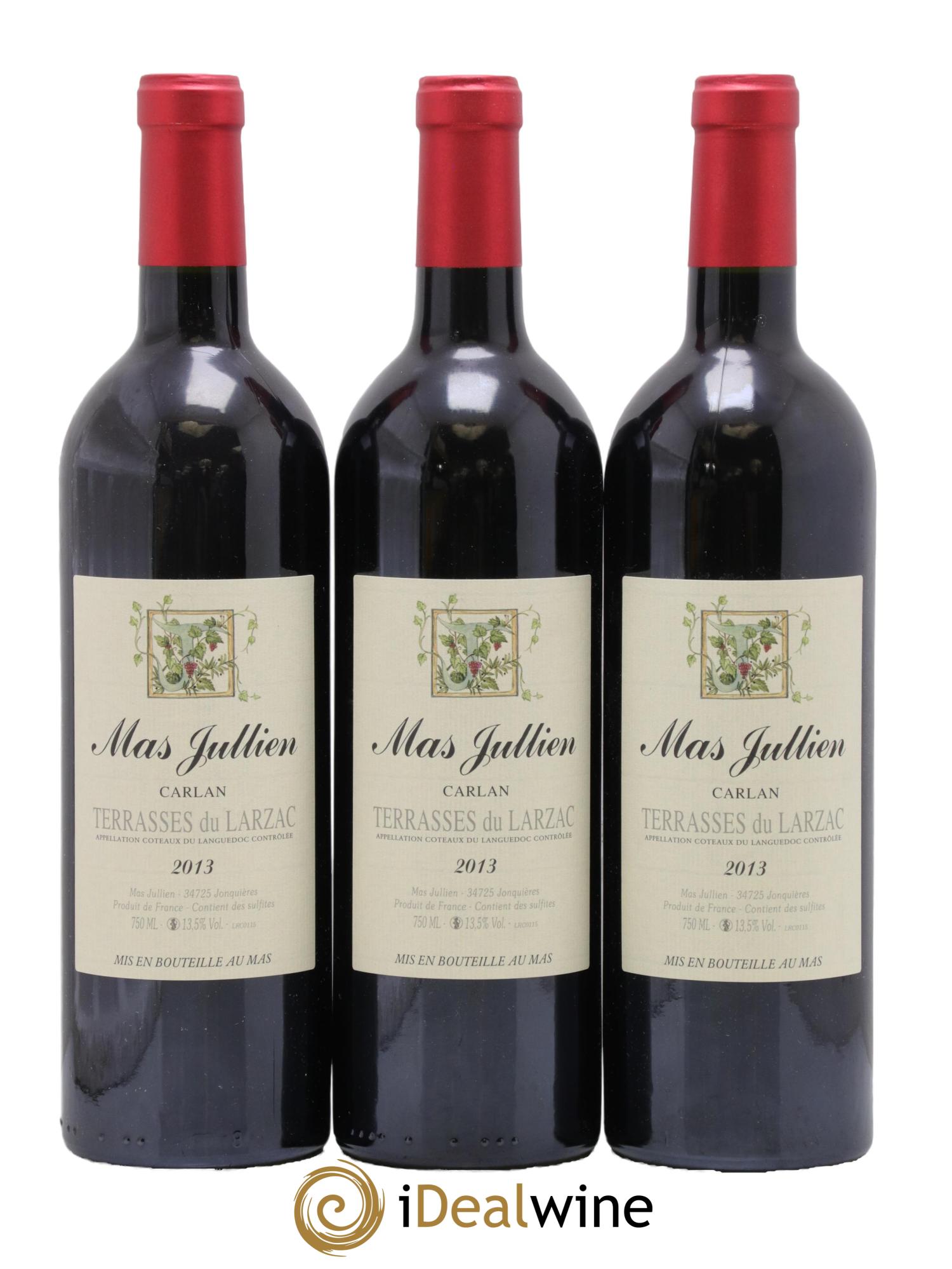 Coteaux du Languedoc - Terrasses du Larzac Mas Jullien Carlan Olivier Jullien 2013 - Posten von 3 Flaschen - 0