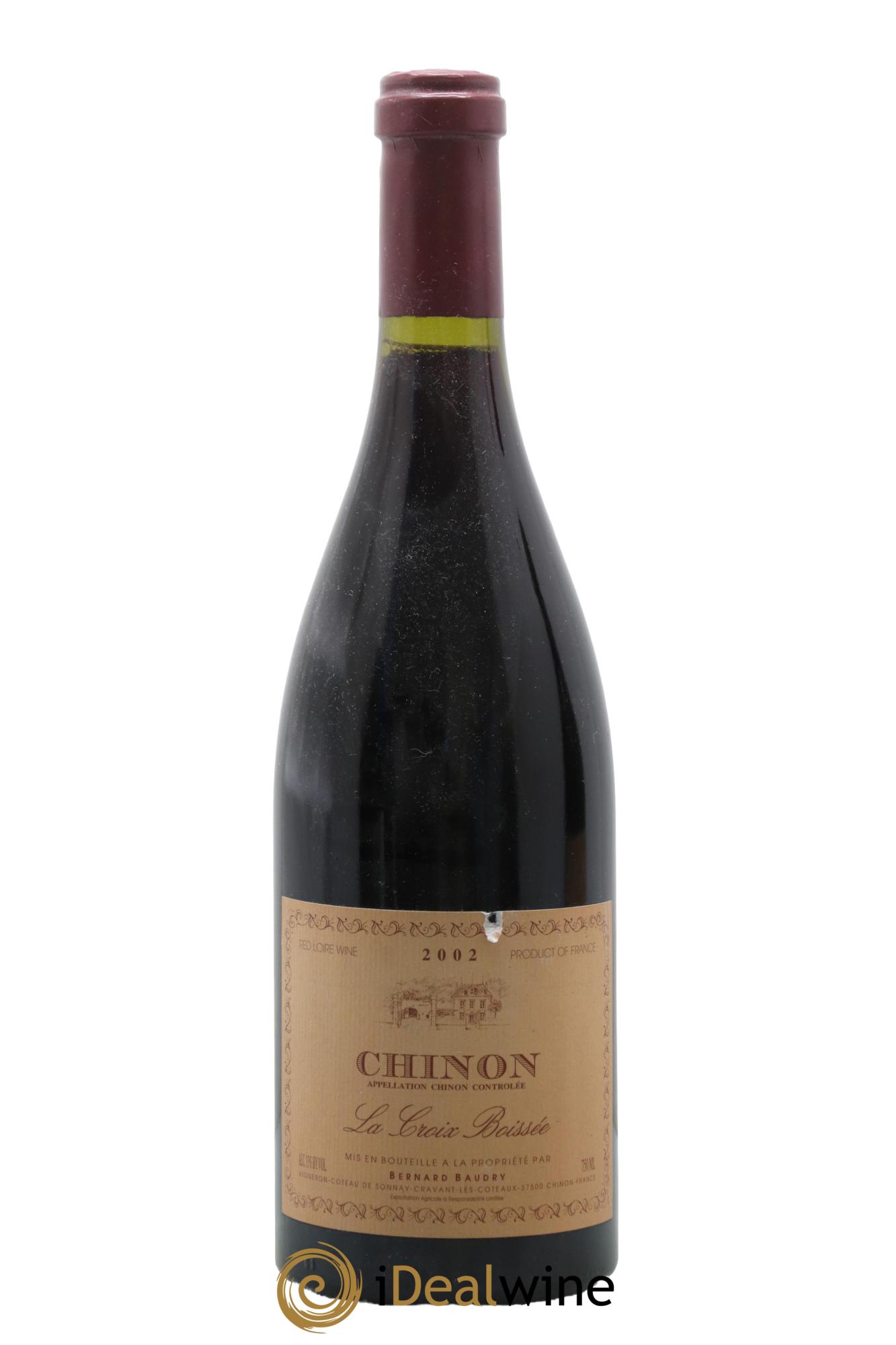 Chinon La Croix Boissée Bernard Baudry 2002 - Lot de 1 bouteille - 0