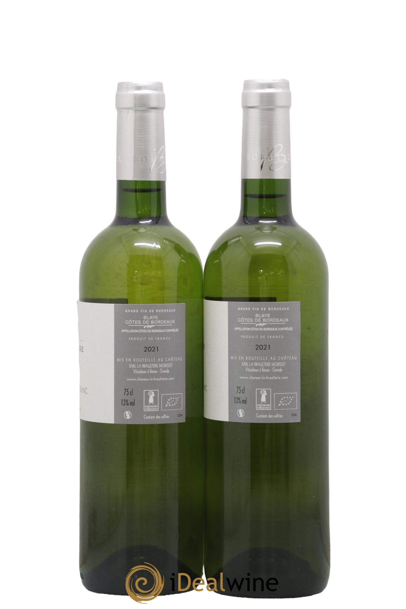 Bordeaux Blaye Côtes de Bordeaux Château La Braulterie 2021 - Lot de 2 bouteilles - 1
