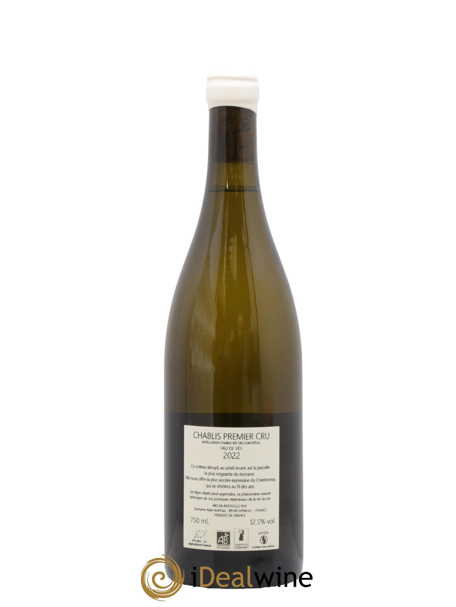 Chablis 1er Cru Vau de Vey Alain Mathias 2022 - Lot of 1 bottle - 1