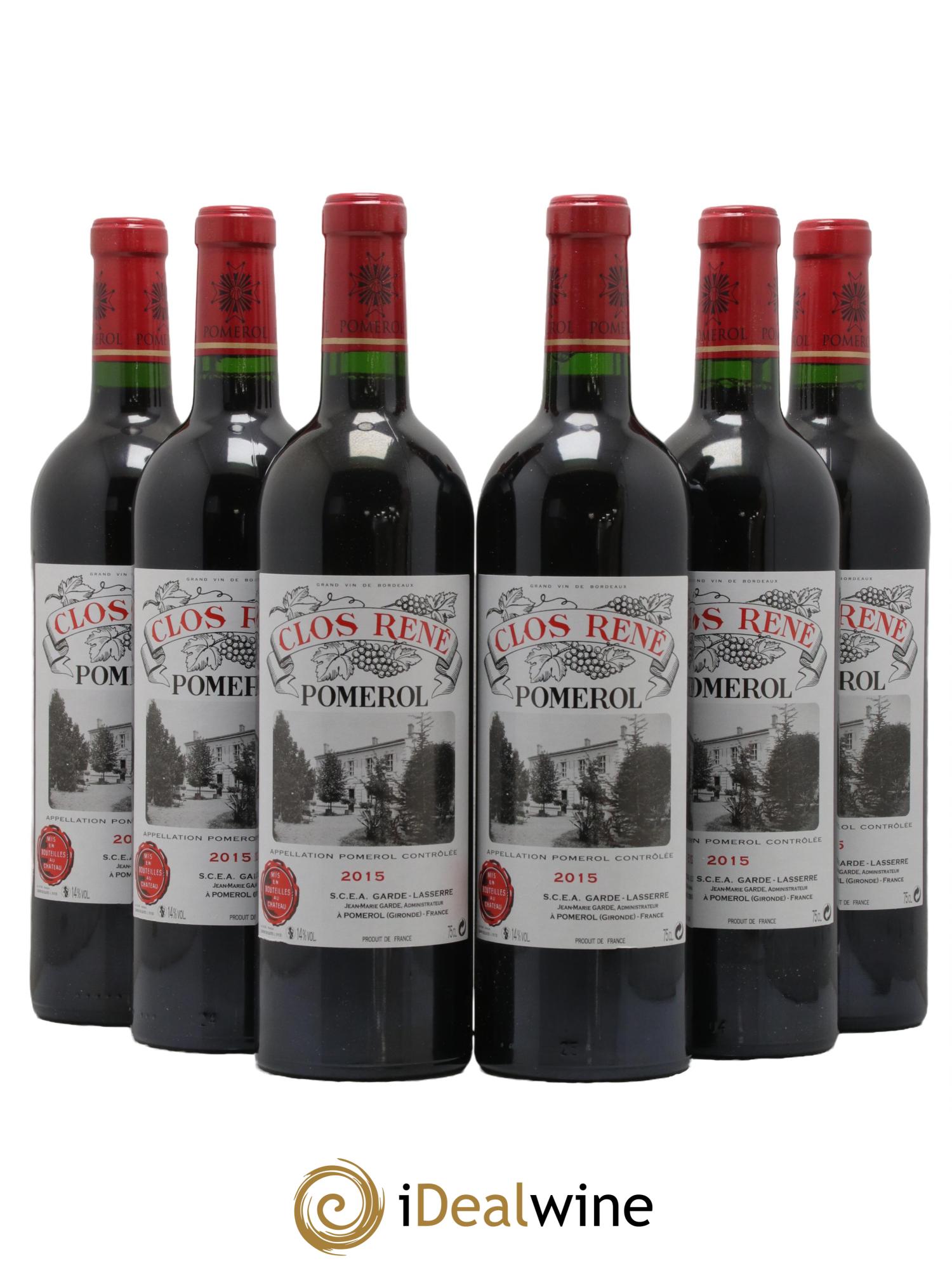 Clos René 2015 - Lot of 6 bottles - 0